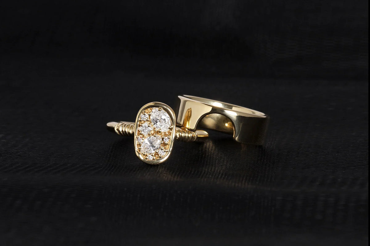 womens engagement ring solid gold diamond ring