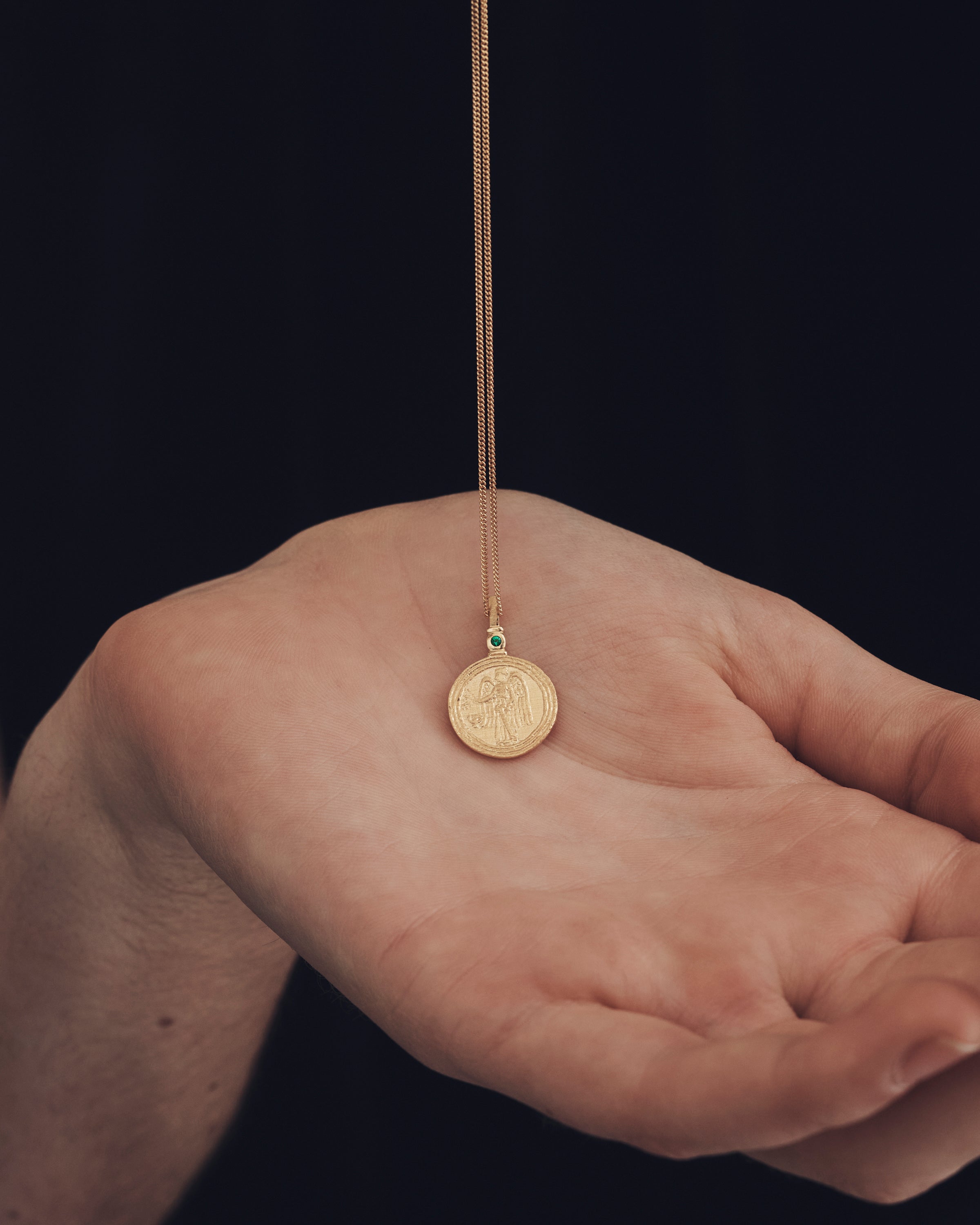 Serafina Coin Necklace Gold Vermeil
