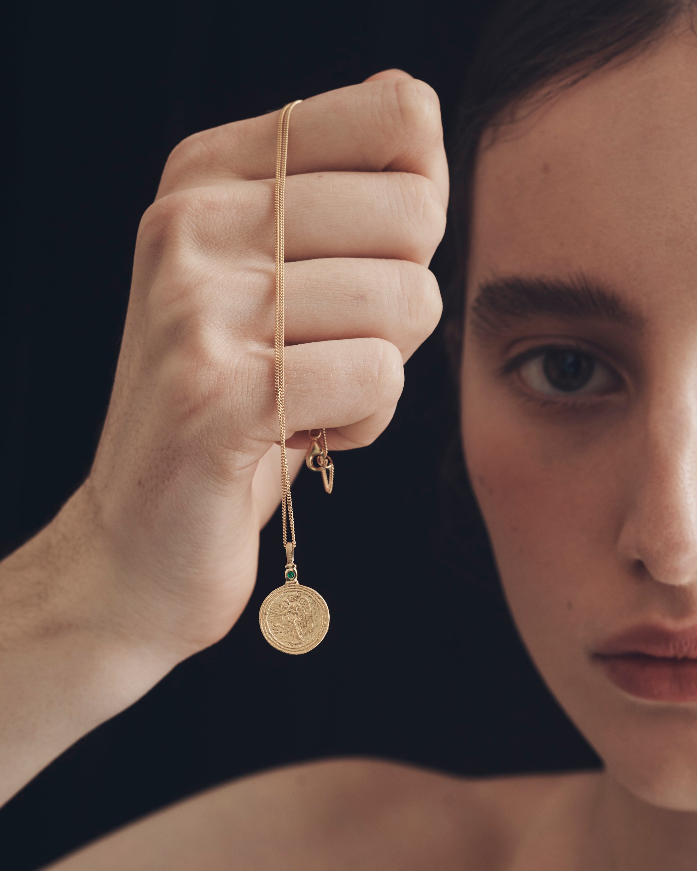 Serafina Coin Necklace Gold Vermeil