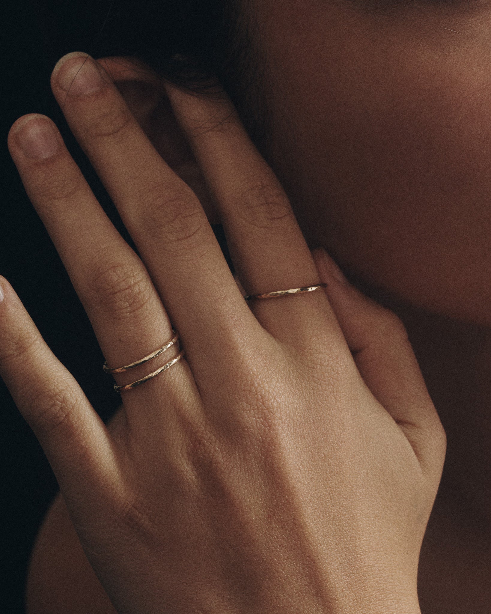 Relic Stacking Ring Solid Gold