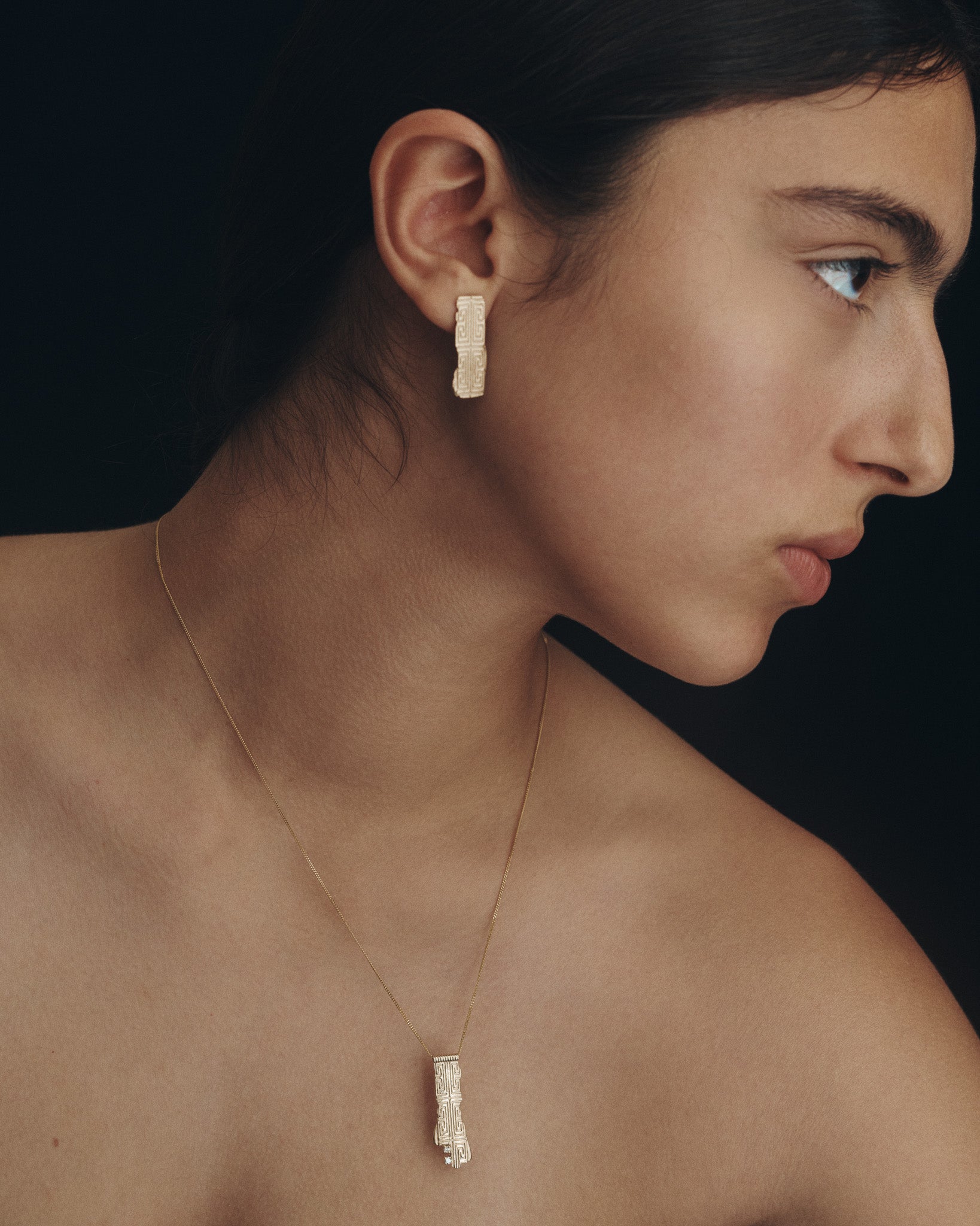 Relic X Earrings Solid Gold