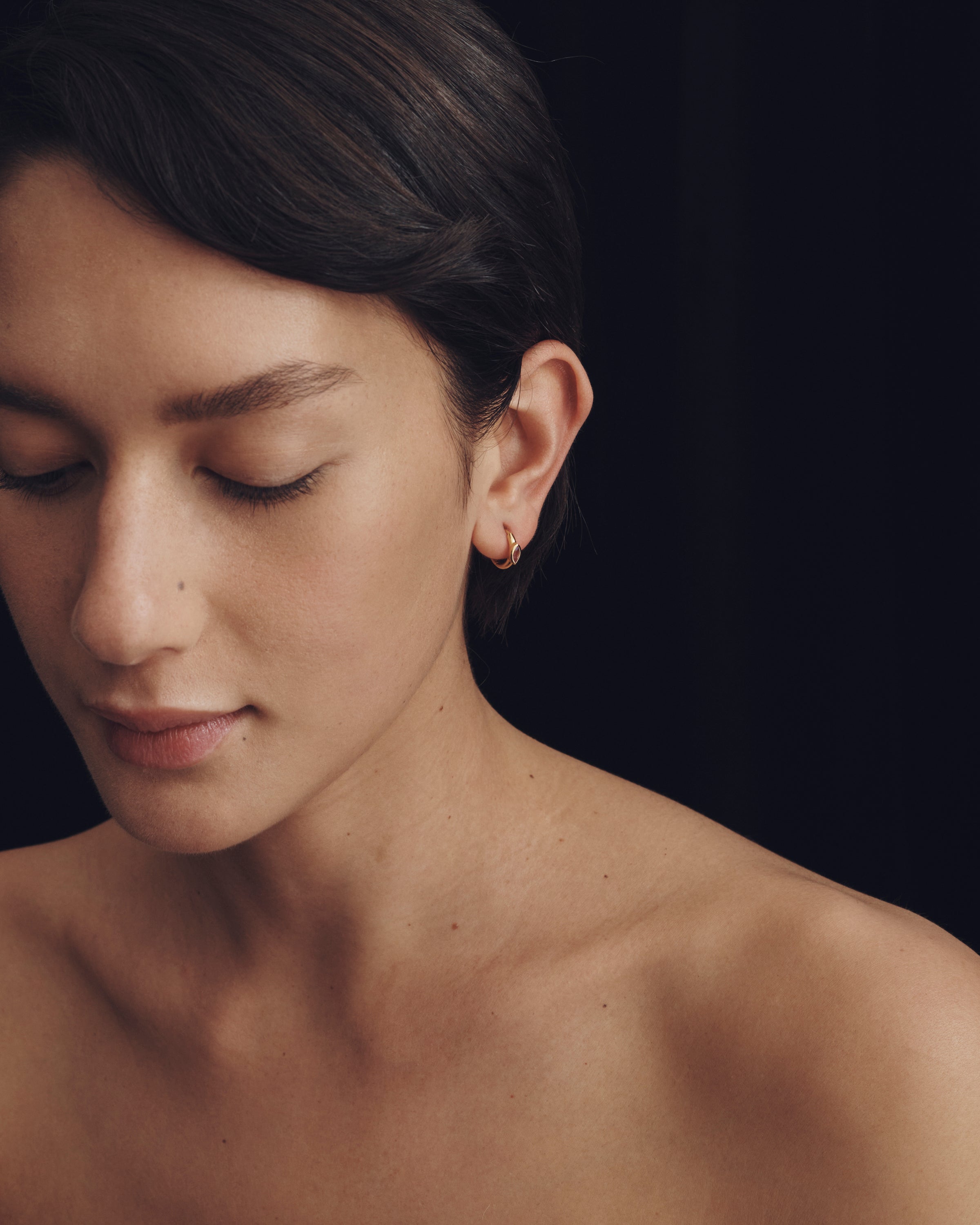 Chrysalis Earrings Amethyst Gold Vermeil