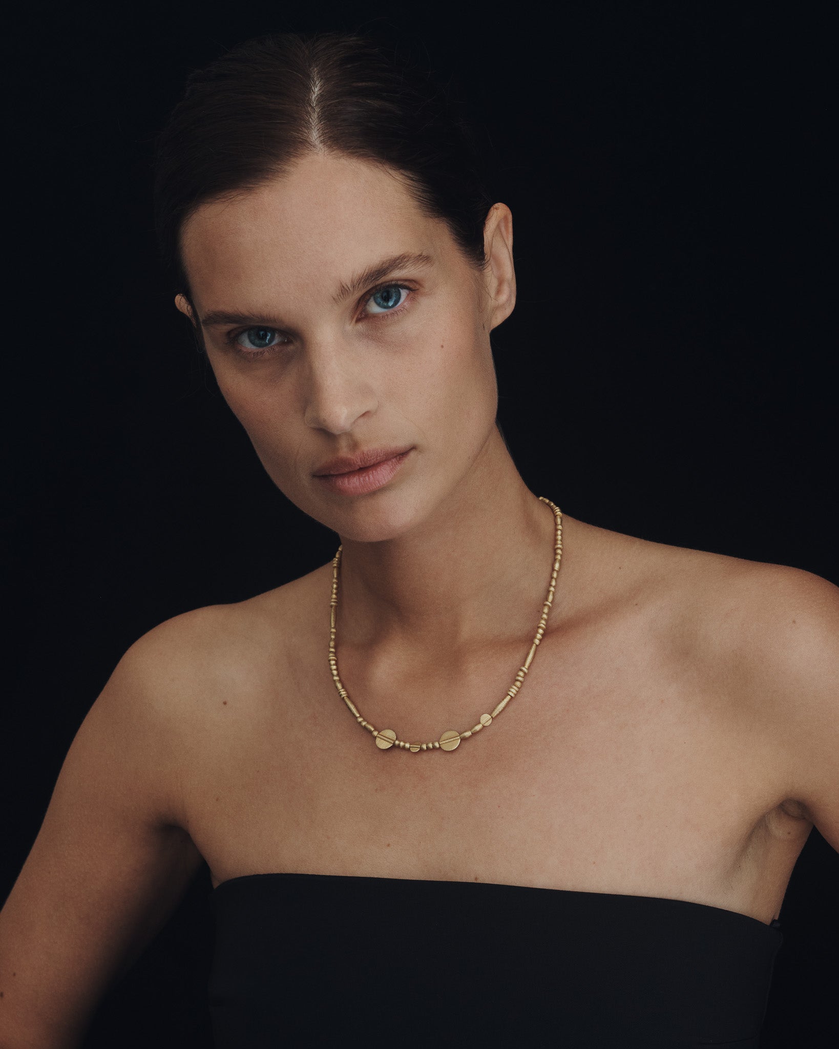 Aegean Disc Necklace Gold Vermeil