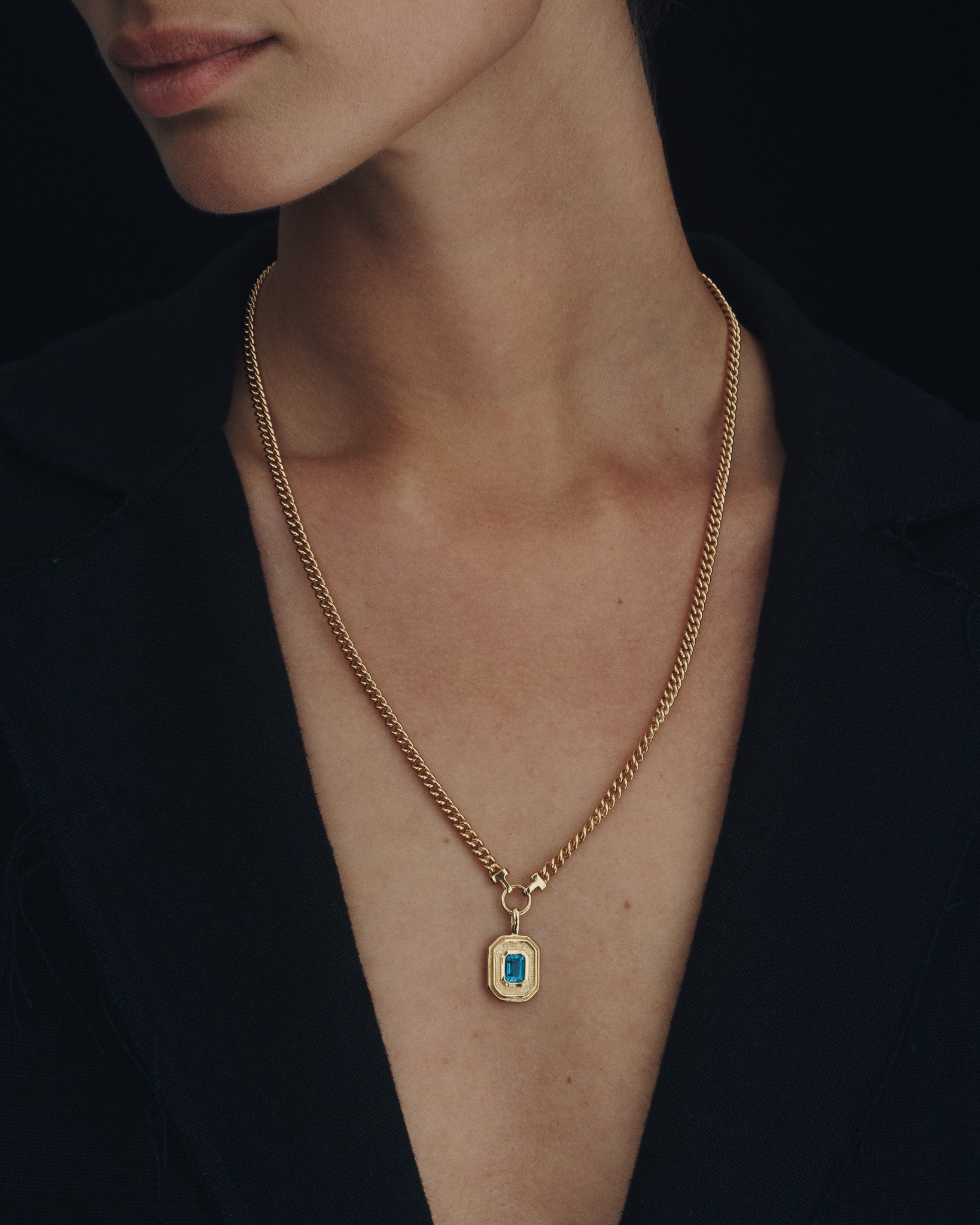 Byzantine Necklace Topaz Gold Vermeil