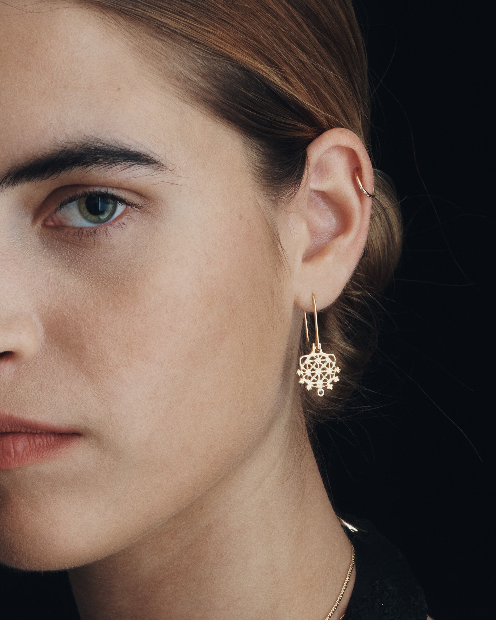 Arinna Earrings Sapphire Gold Vermeil