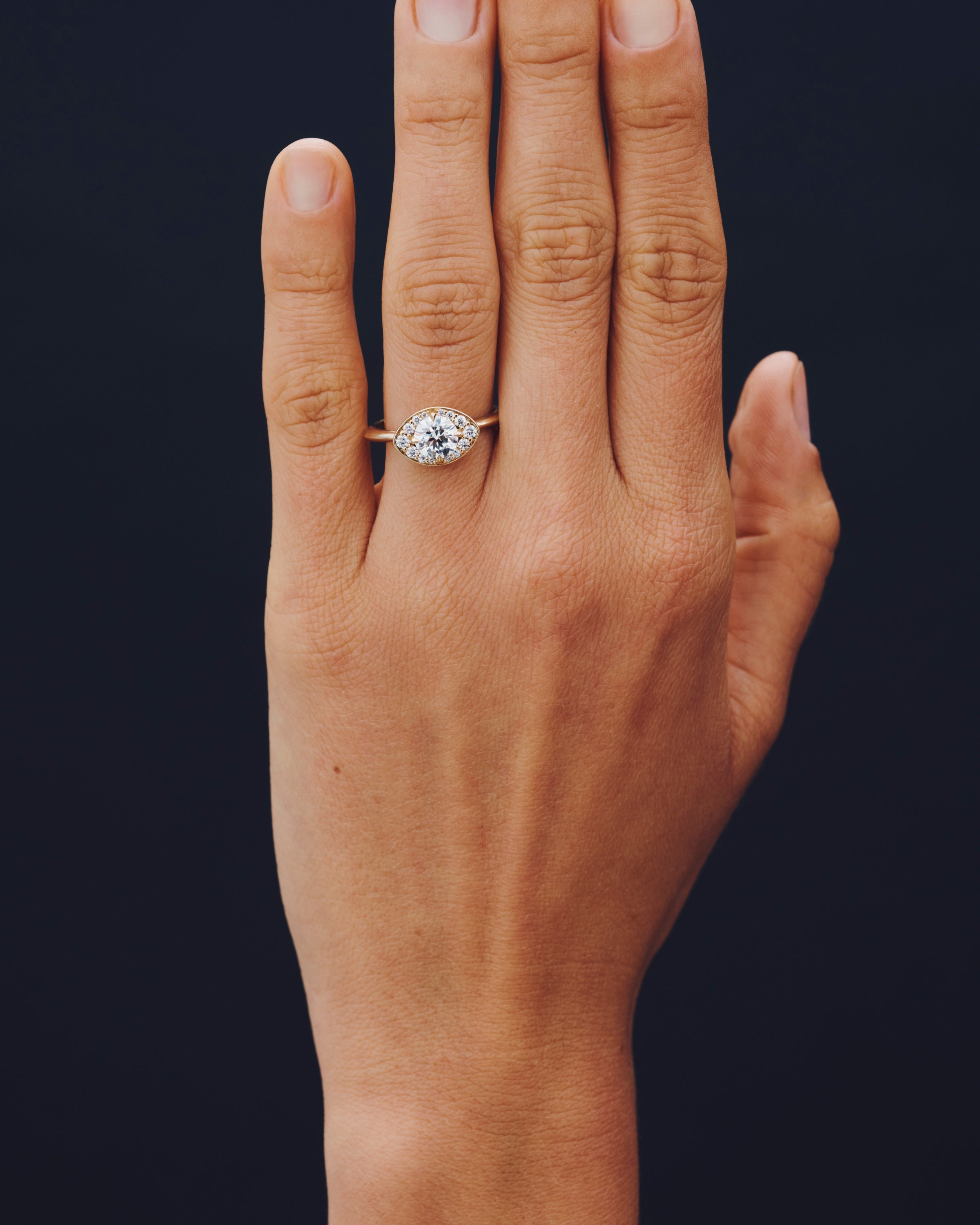 Saba Eye Ring Diamond Solid Gold