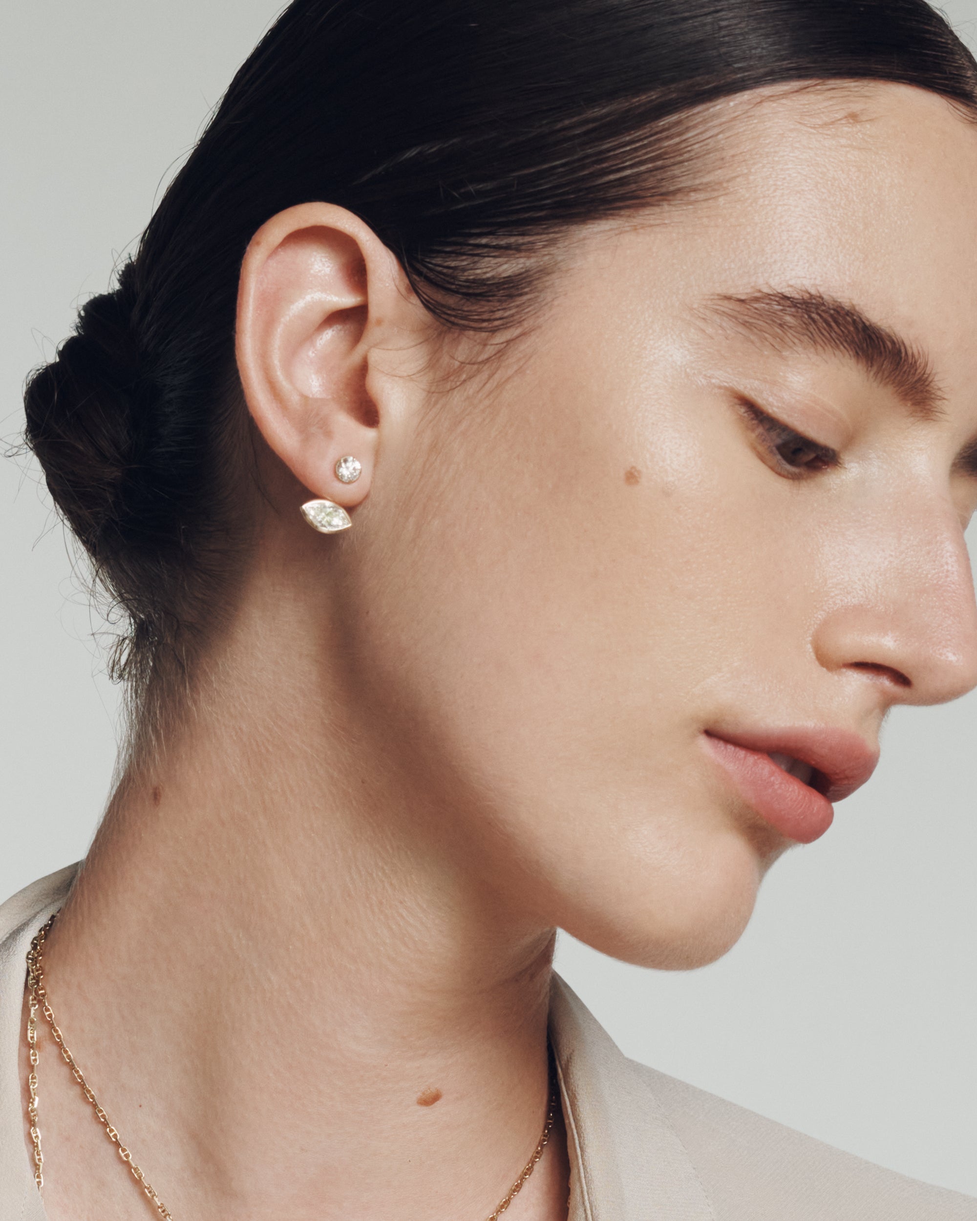 Orbit Marqusie Diamond Ear Jacket Solid Gold