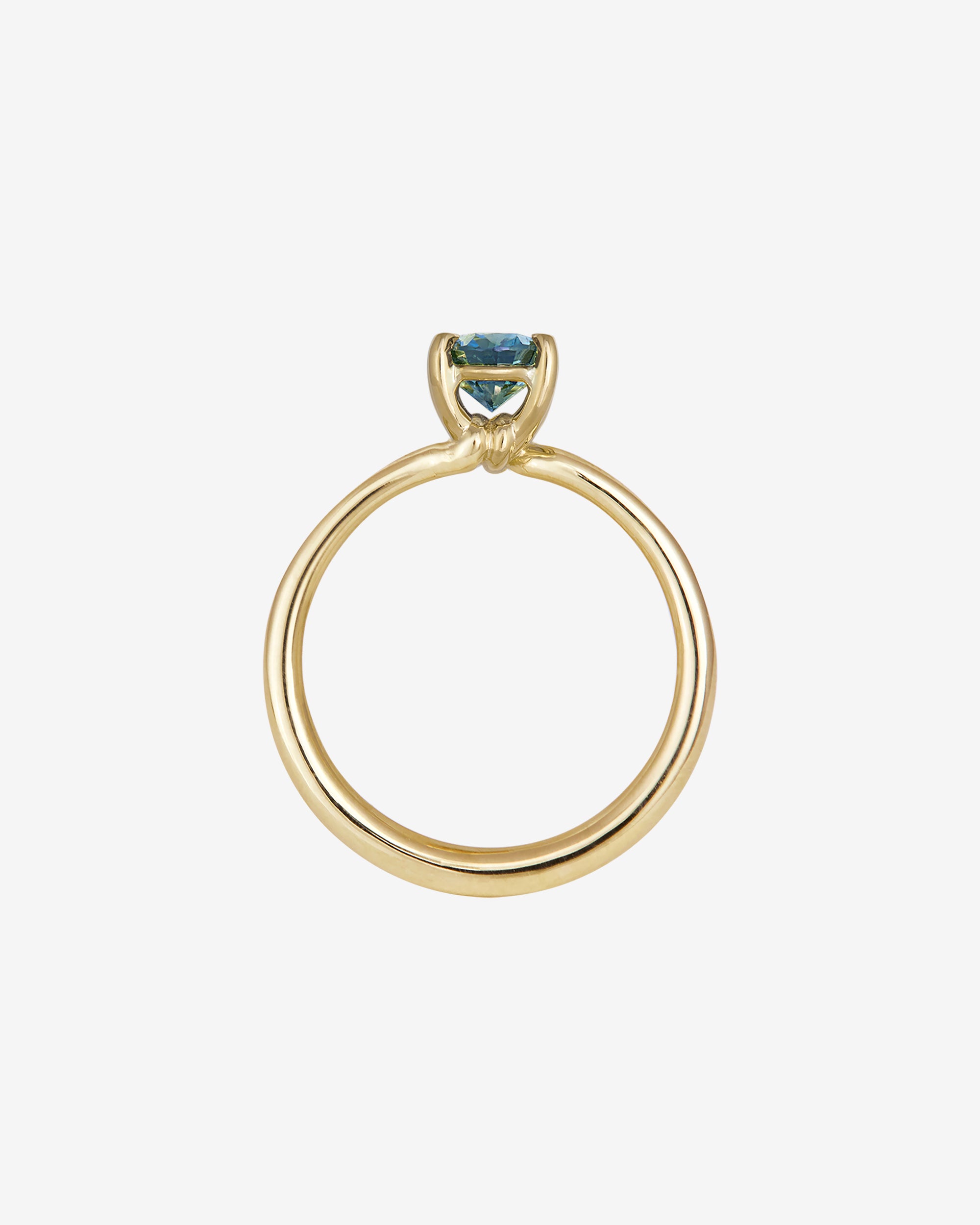 Adama Oval Ring Solitaire Blue Sapphire Solid Gold