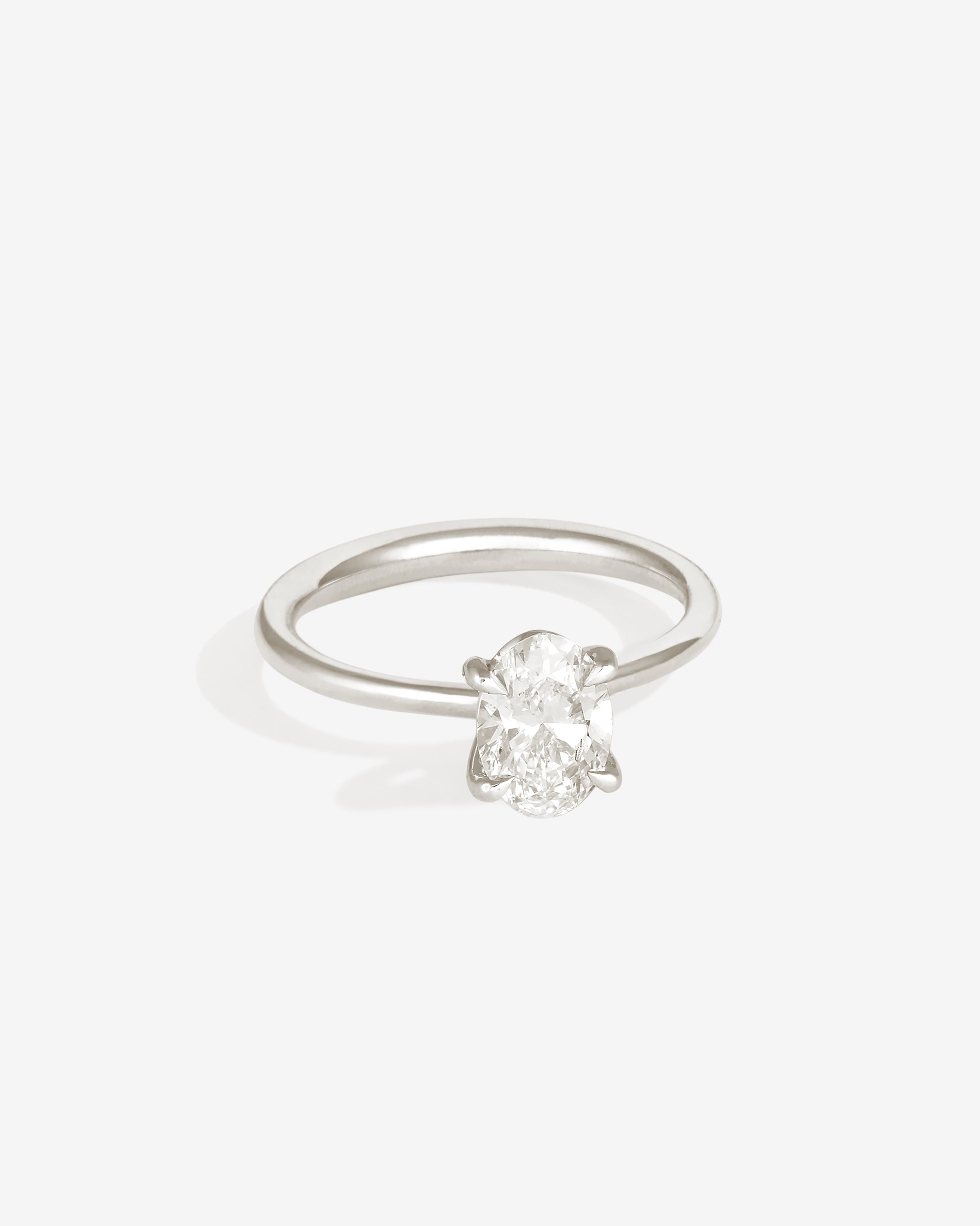 Adama Oval Ring Solitaire Diamond White Gold