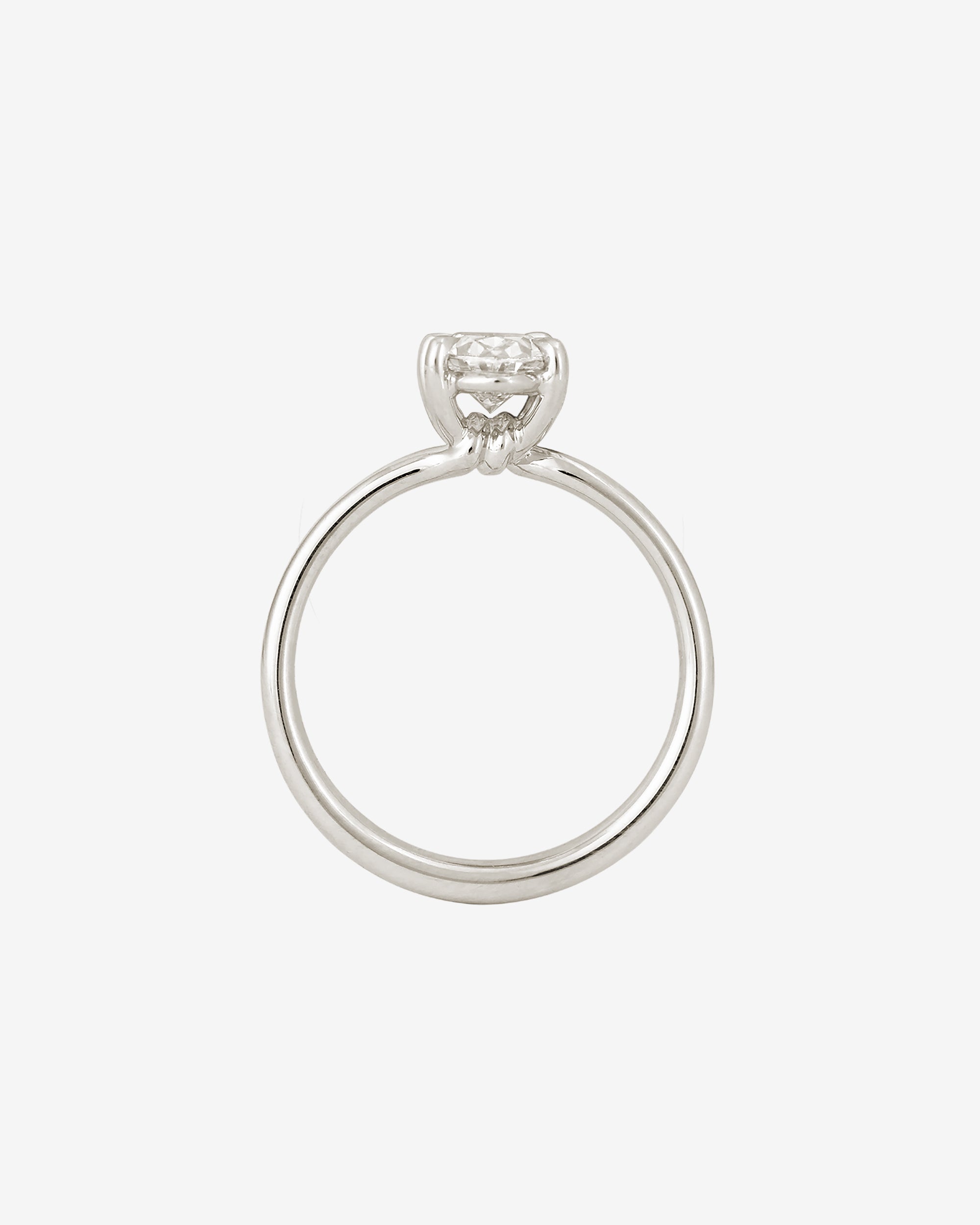 Adama Oval Ring Solitaire Diamond White Gold