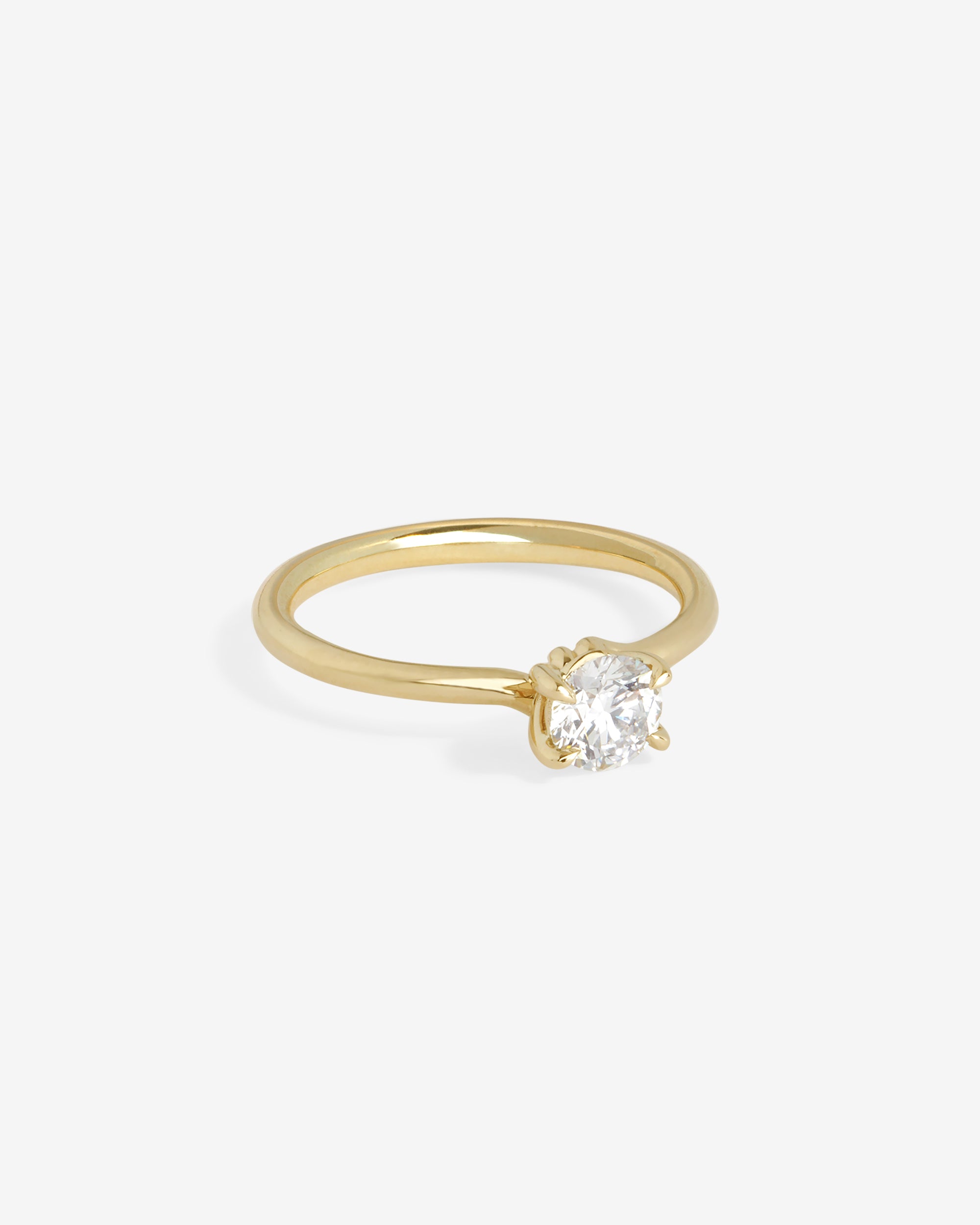 Adama Round Ring Solitaire 0.5ct Diamond Solid Gold