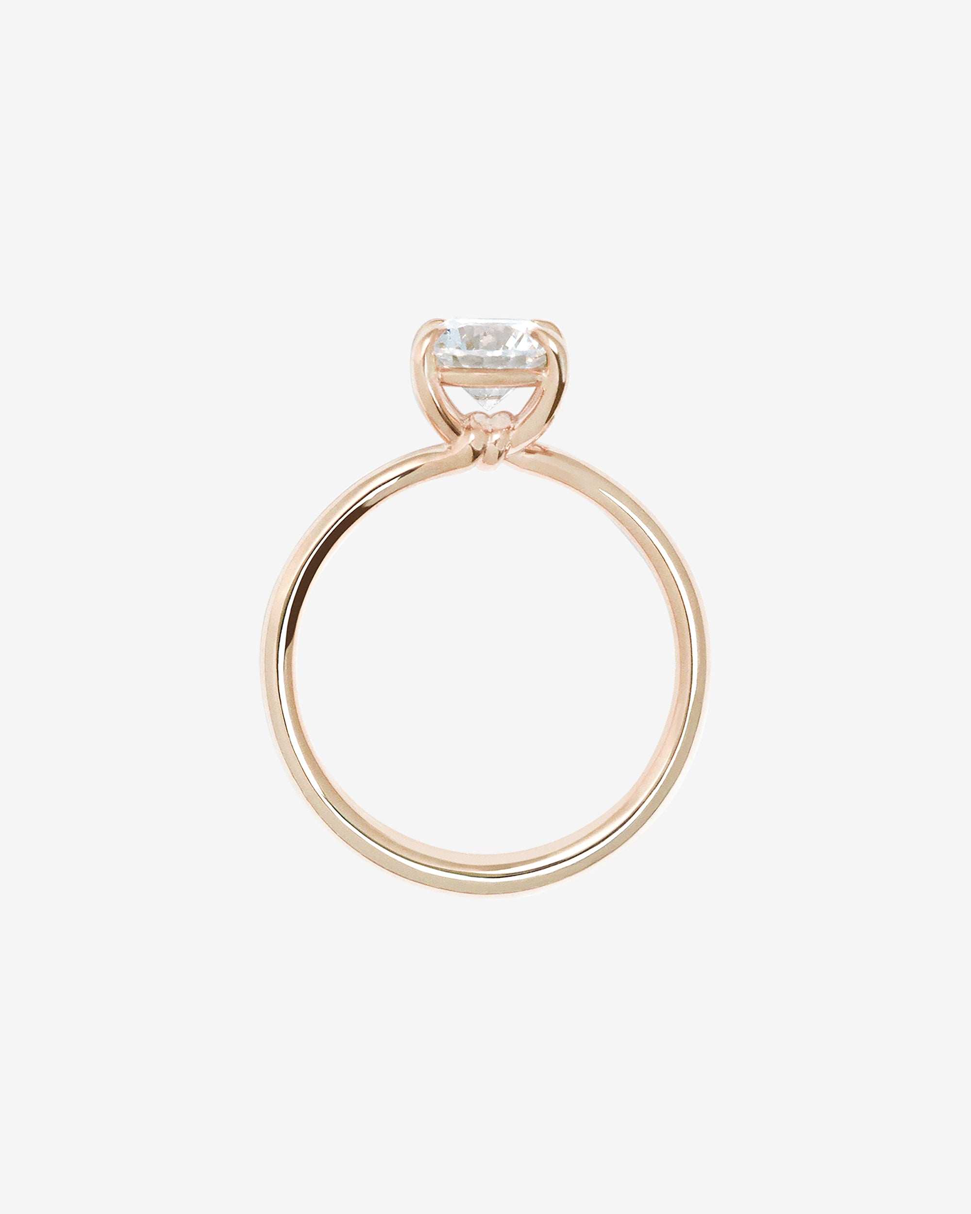 Adama Round Ring Solitaire Diamond Rose Gold