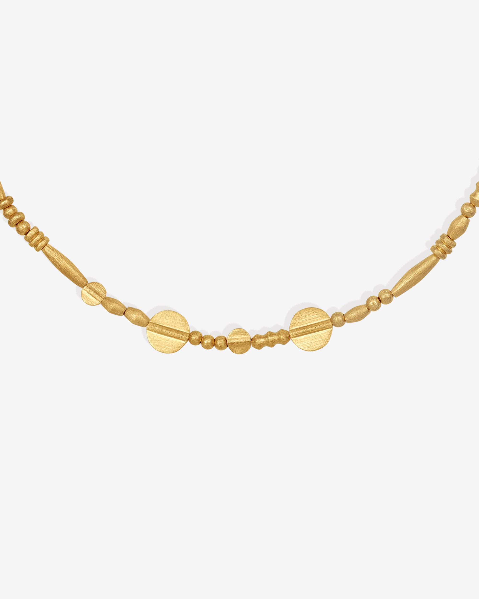 Aegean Disc Necklace Gold Vermeil
