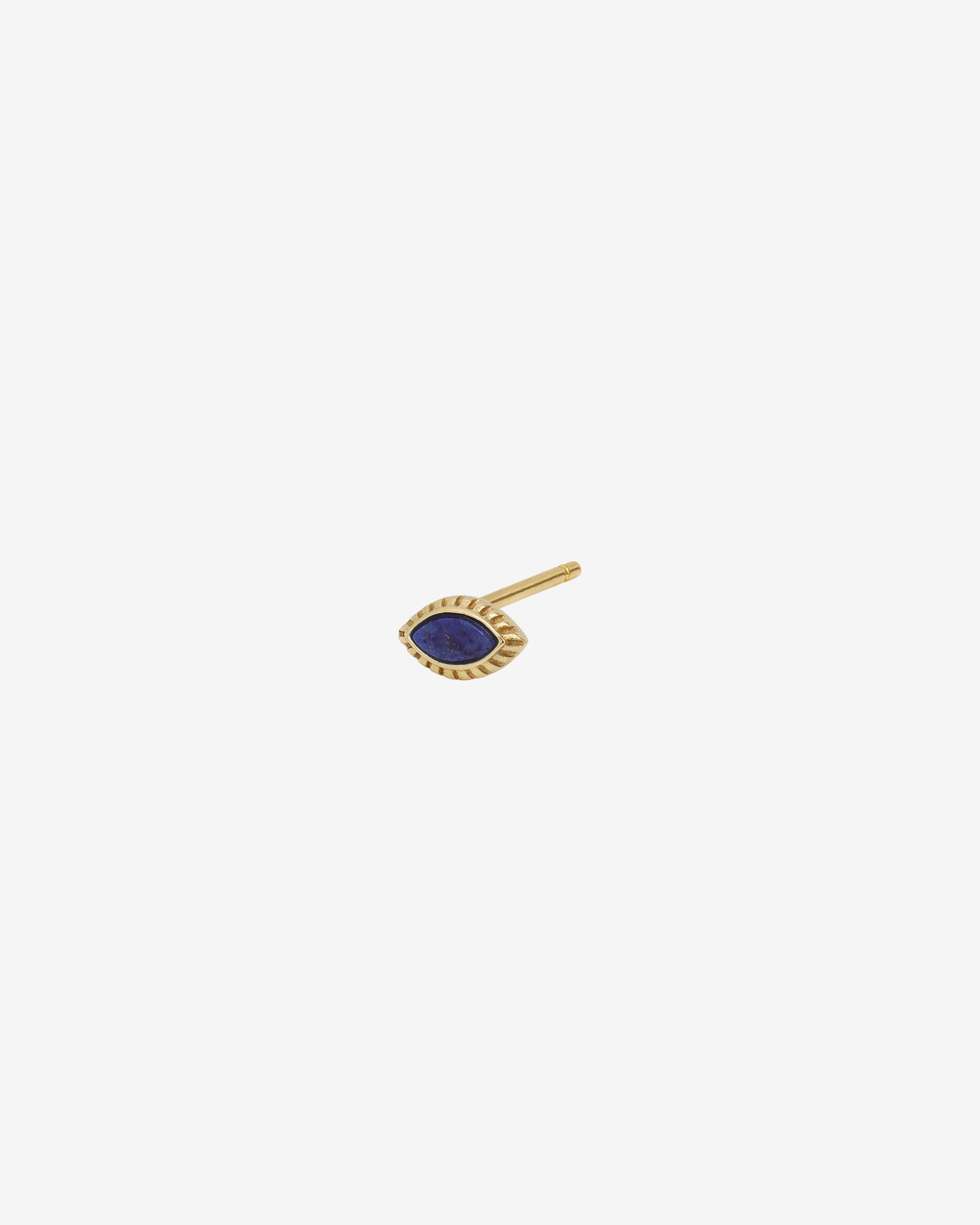 Alessia Single Stud Lapis Solid Gold