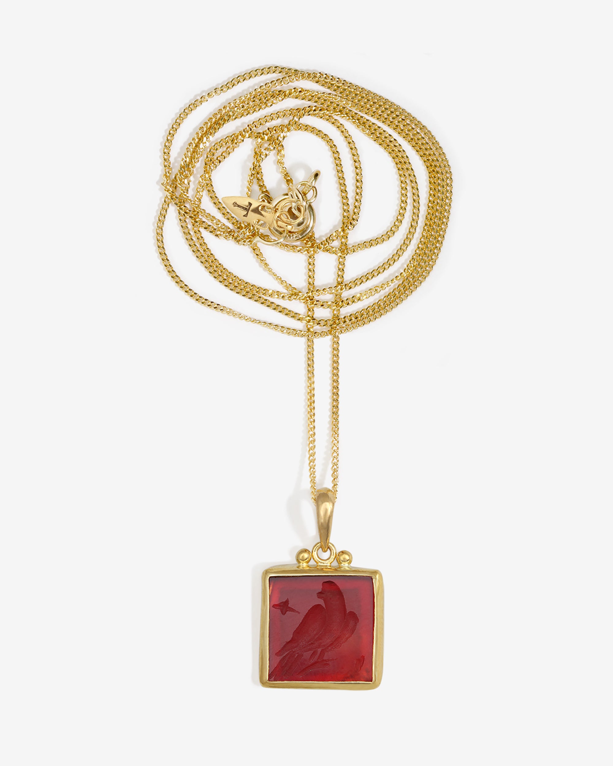Anu Eagle Necklace Carnelian Solid Gold
