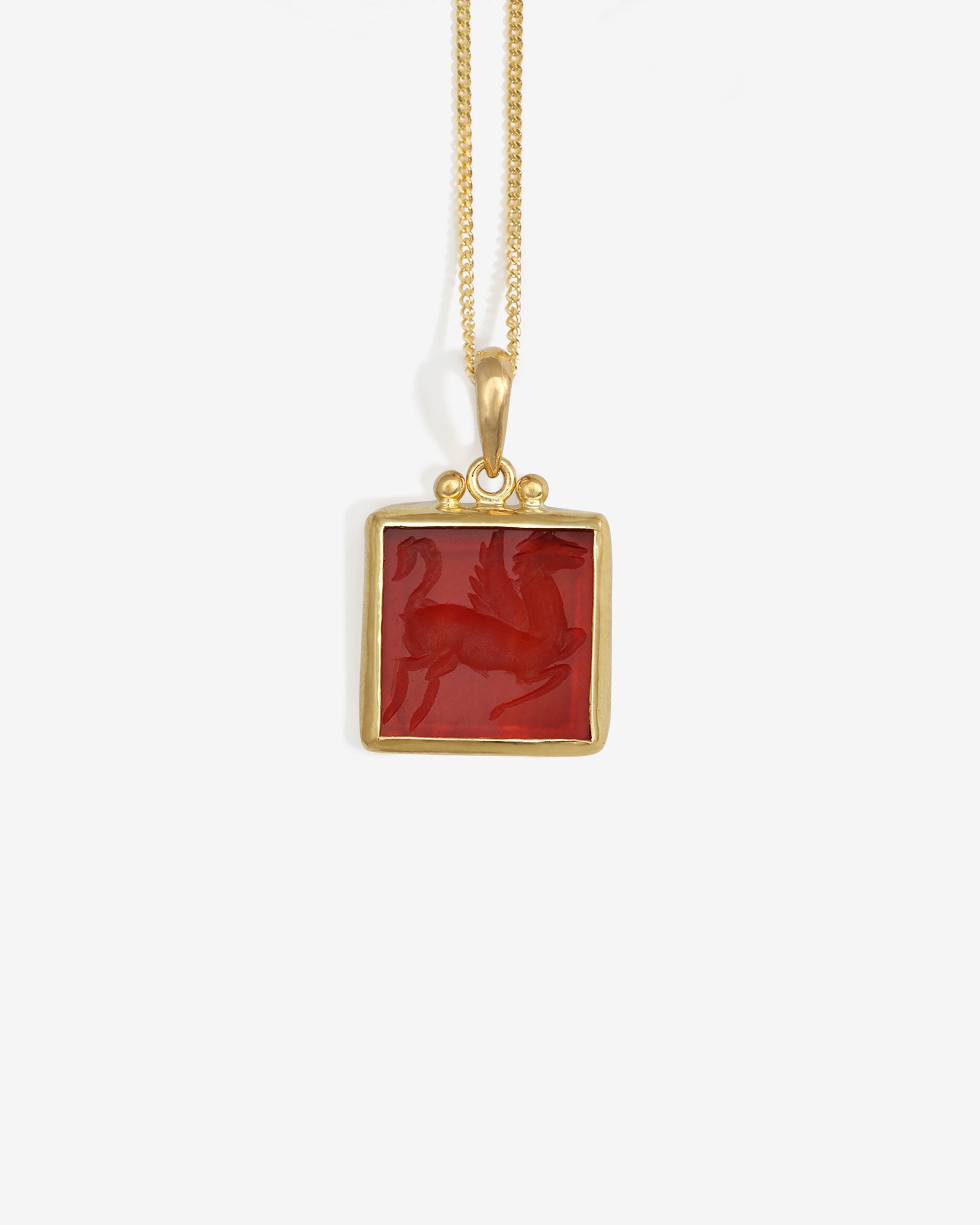 Anu Pegasus Necklace Carnelian Solid Gold