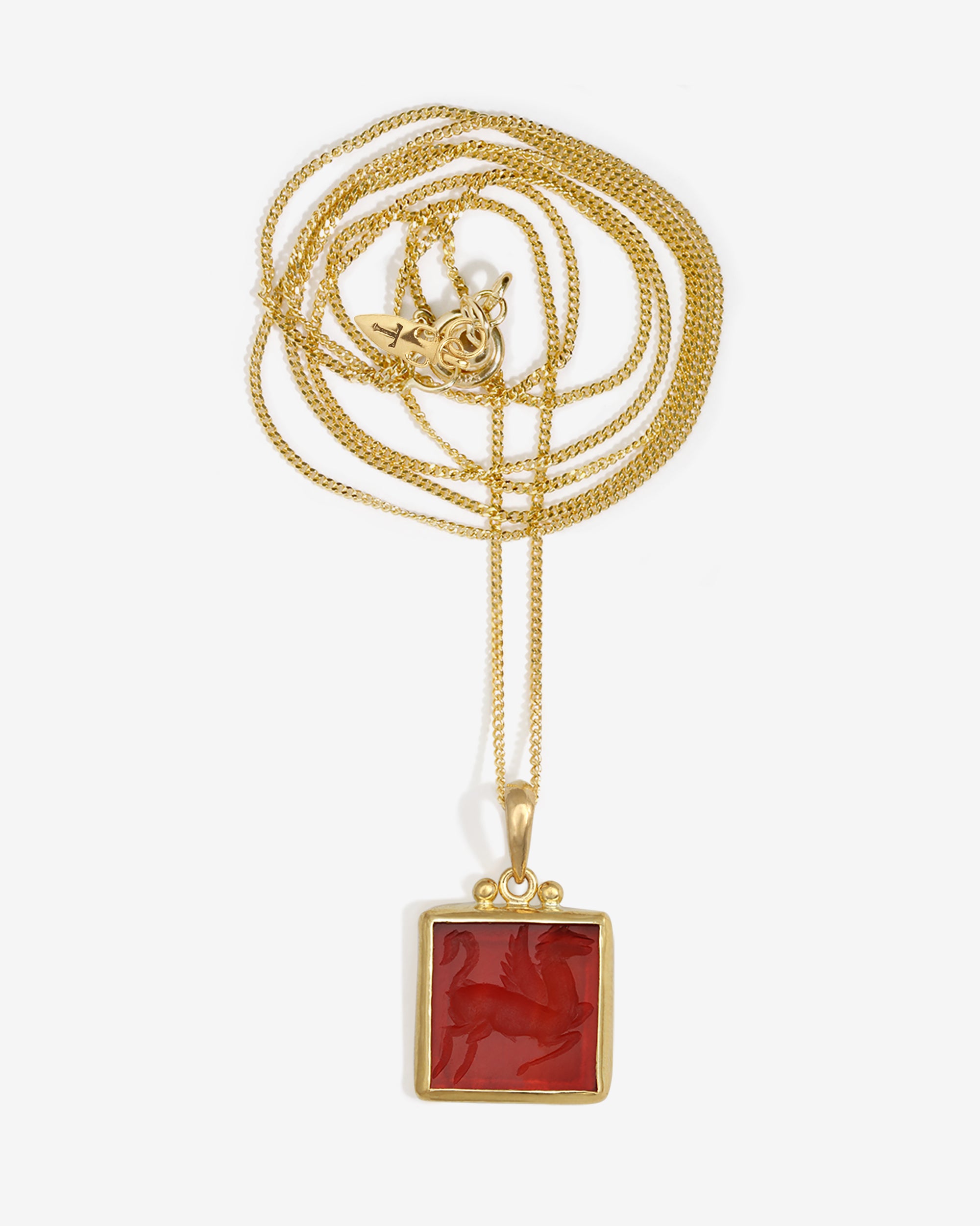 Anu Pegasus Necklace Carnelian Solid Gold