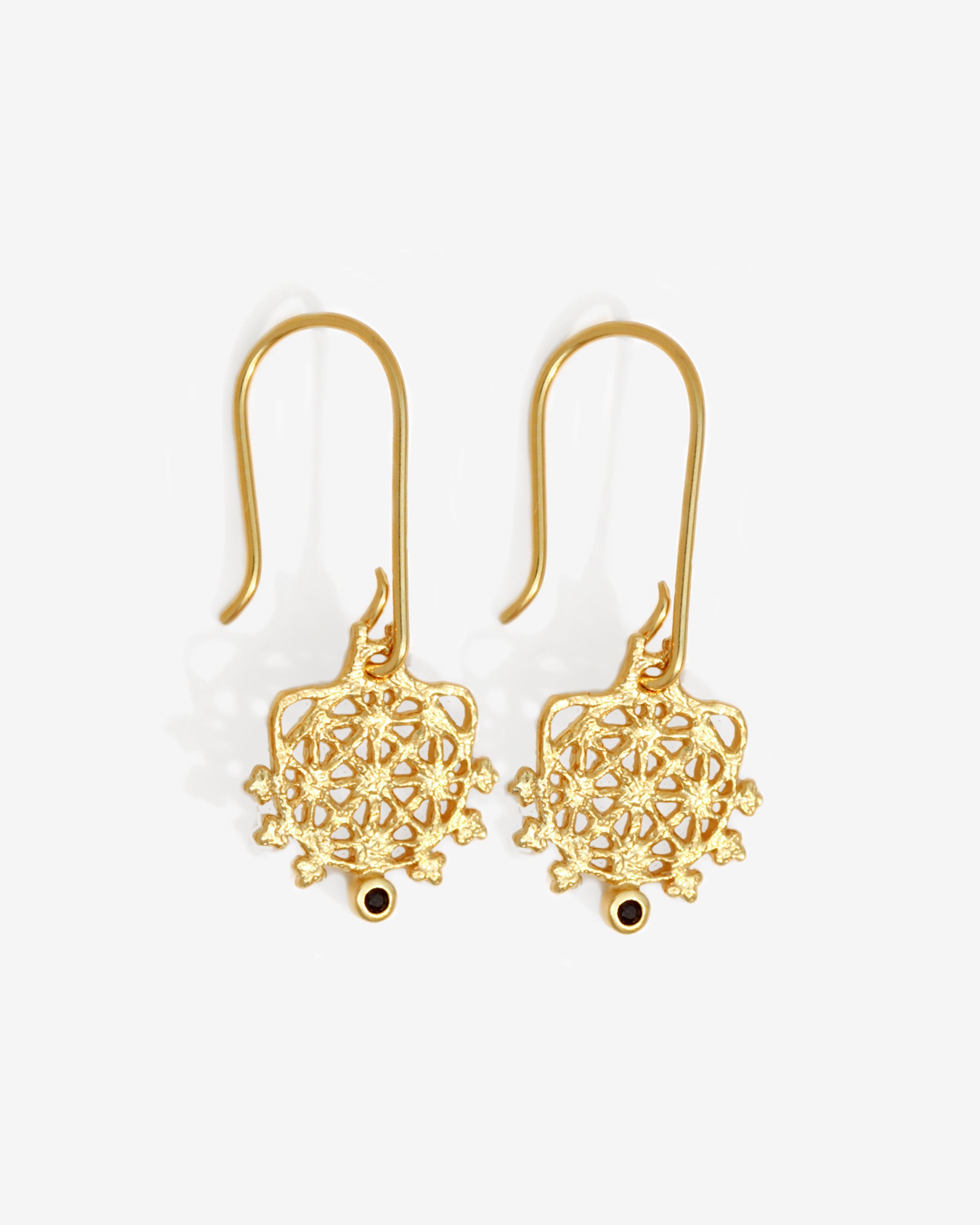 Arinna Earrings Sapphire Gold Vermeil