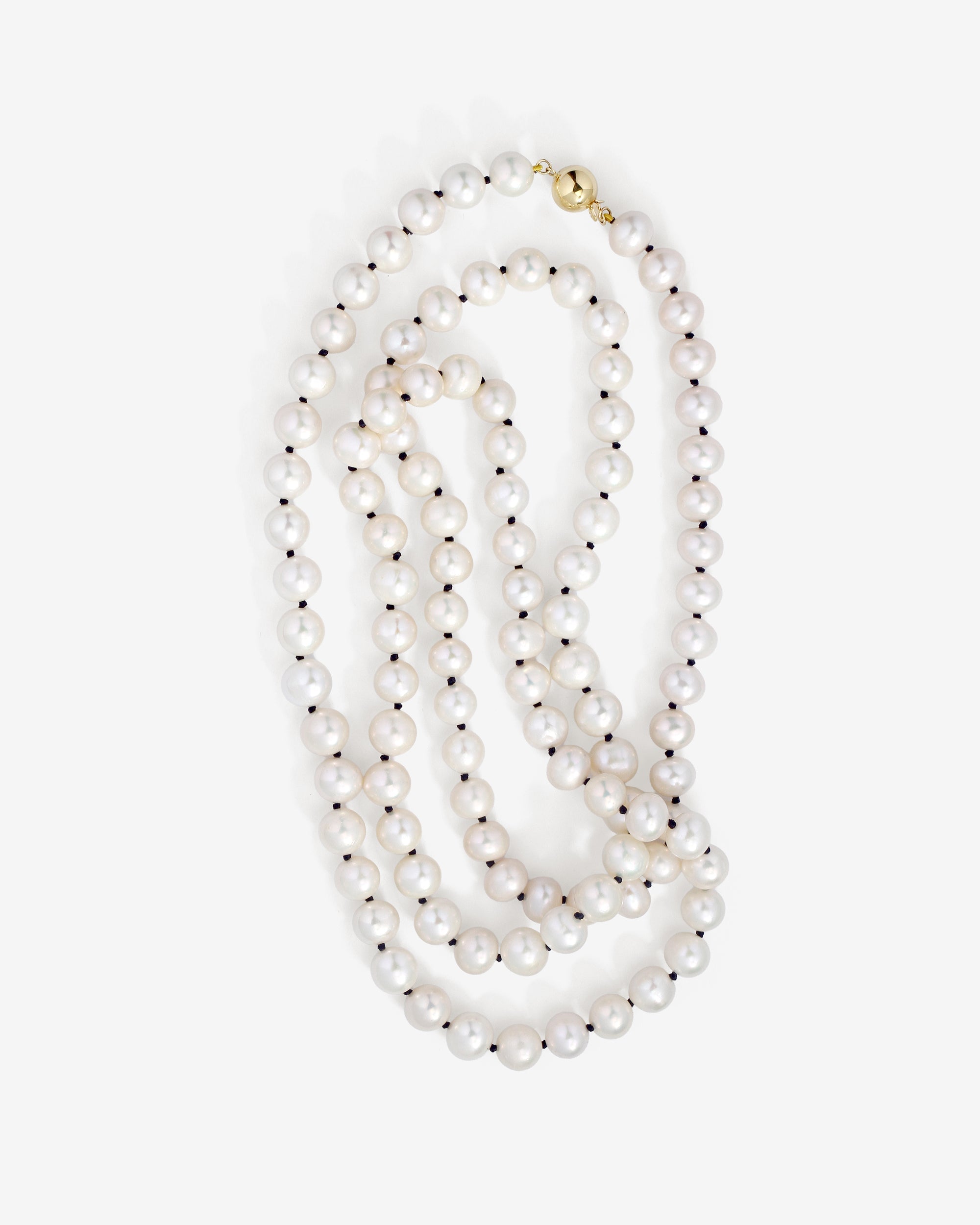 Aris Pearl Beaded Necklace Solid Gold