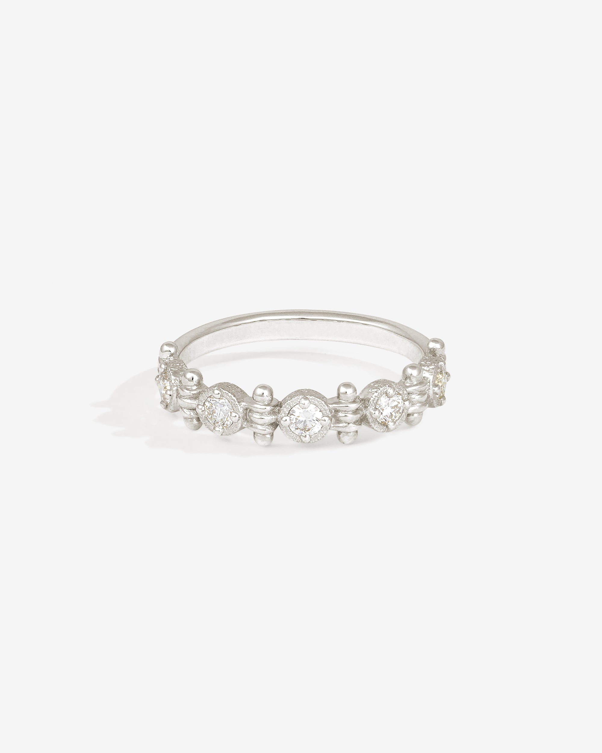 Asteria Half Eternity Ring Diamond Platinum