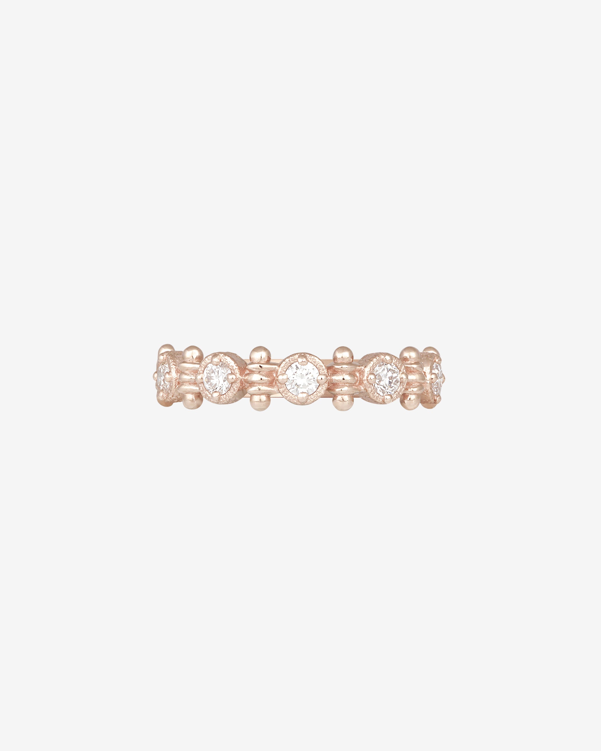 Asteria Half Eternity Ring Diamond Rose Gold