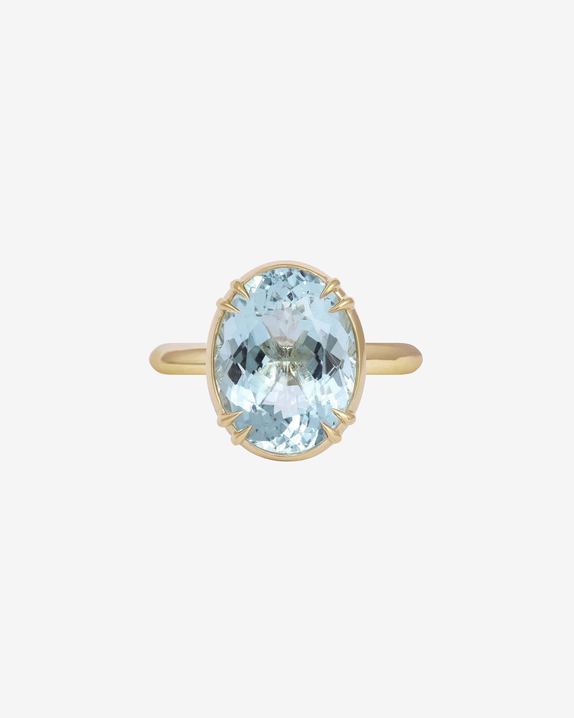 Azalea 4.80ct Aquamarine Oval Ring Solid Gold
