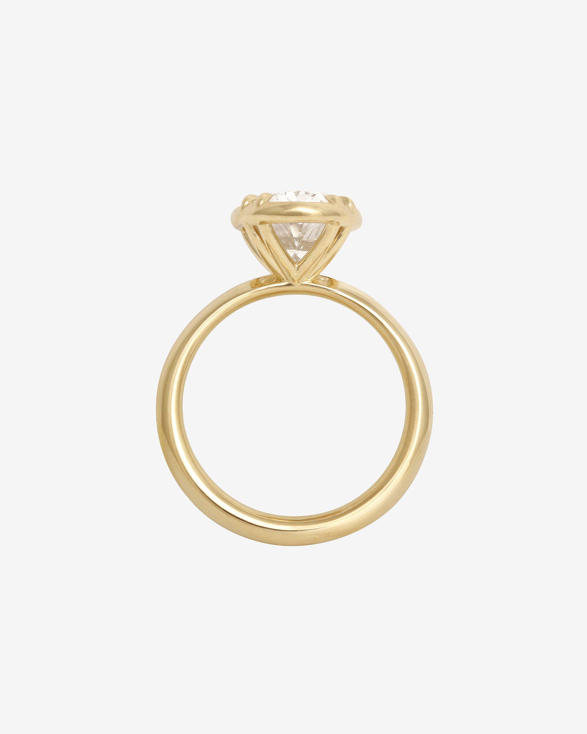 Azalea Ring Cushion Cut Diamond Solid Gold