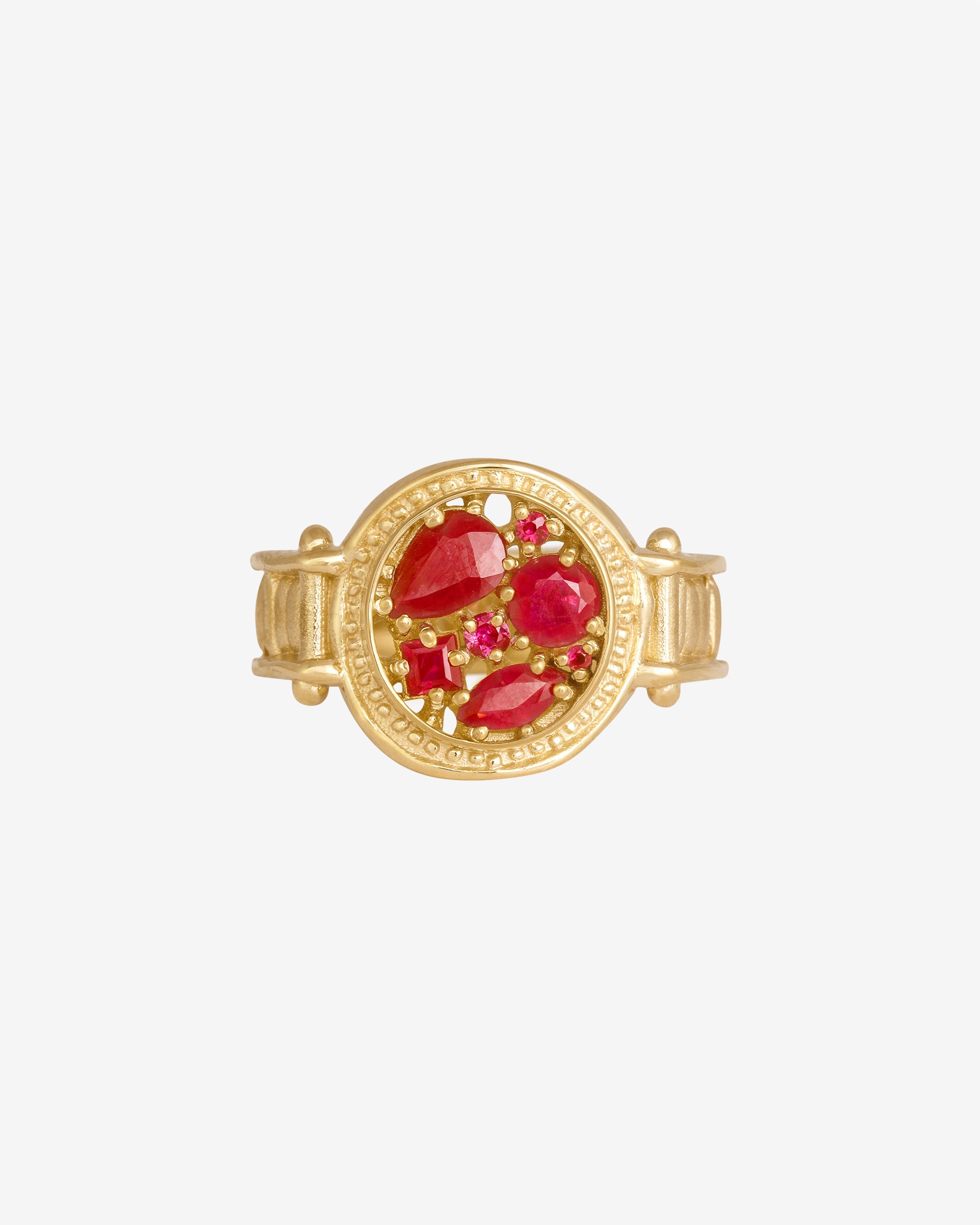Asteria Ring Ruby Solid Gold