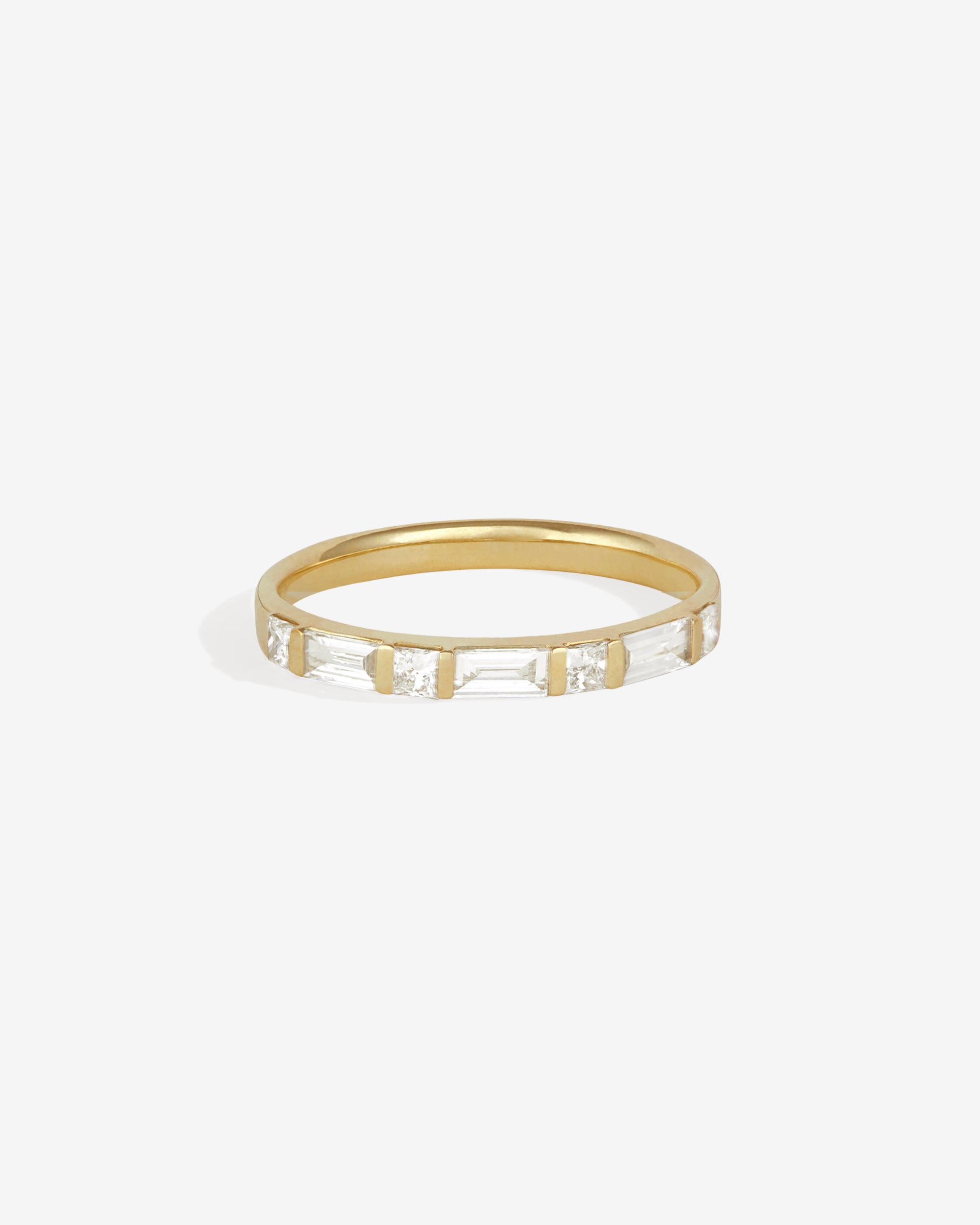 Baguette Band Diamond Solid Gold