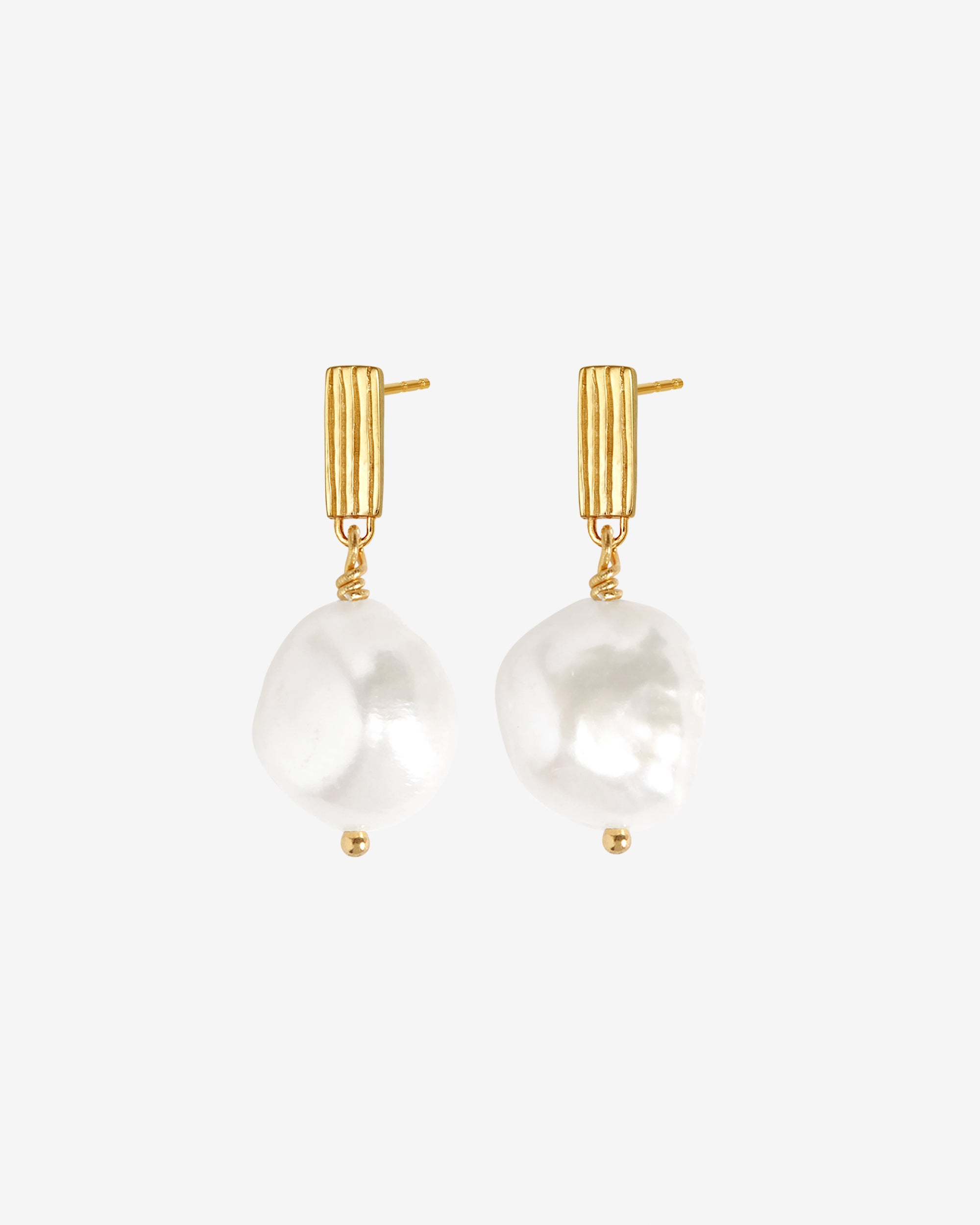 Baroque Earrings Pearl Gold Vermeil