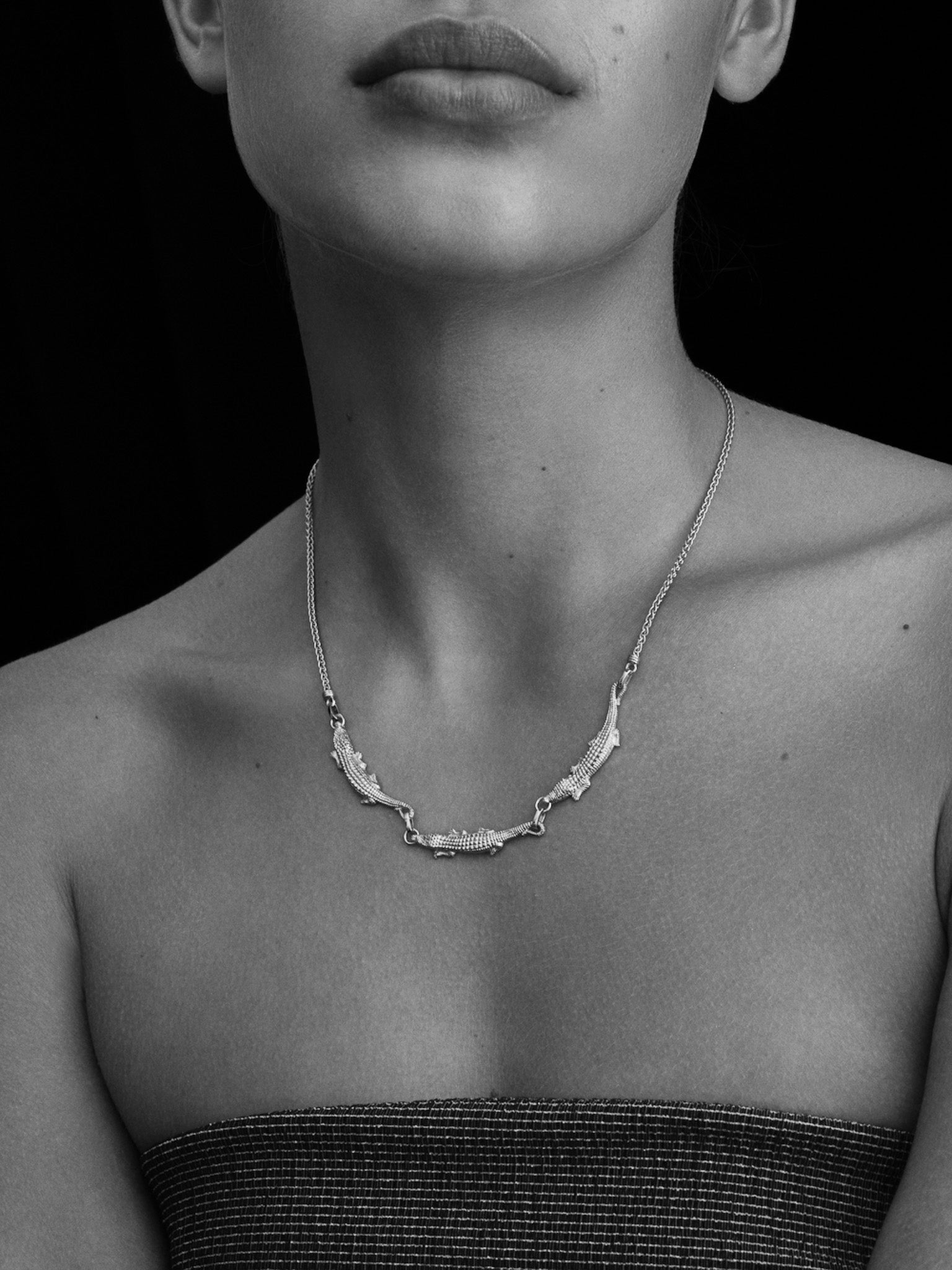 Bask Statement Necklace Silver