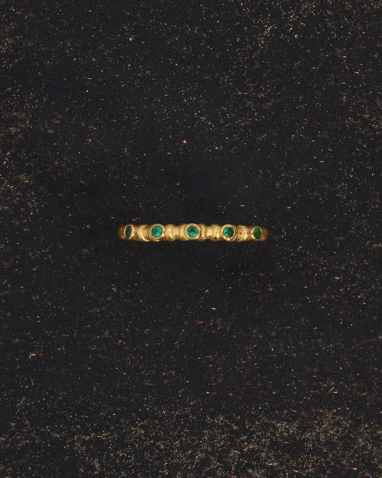 Bella Half Eternity Ring Emerald Solid Gold