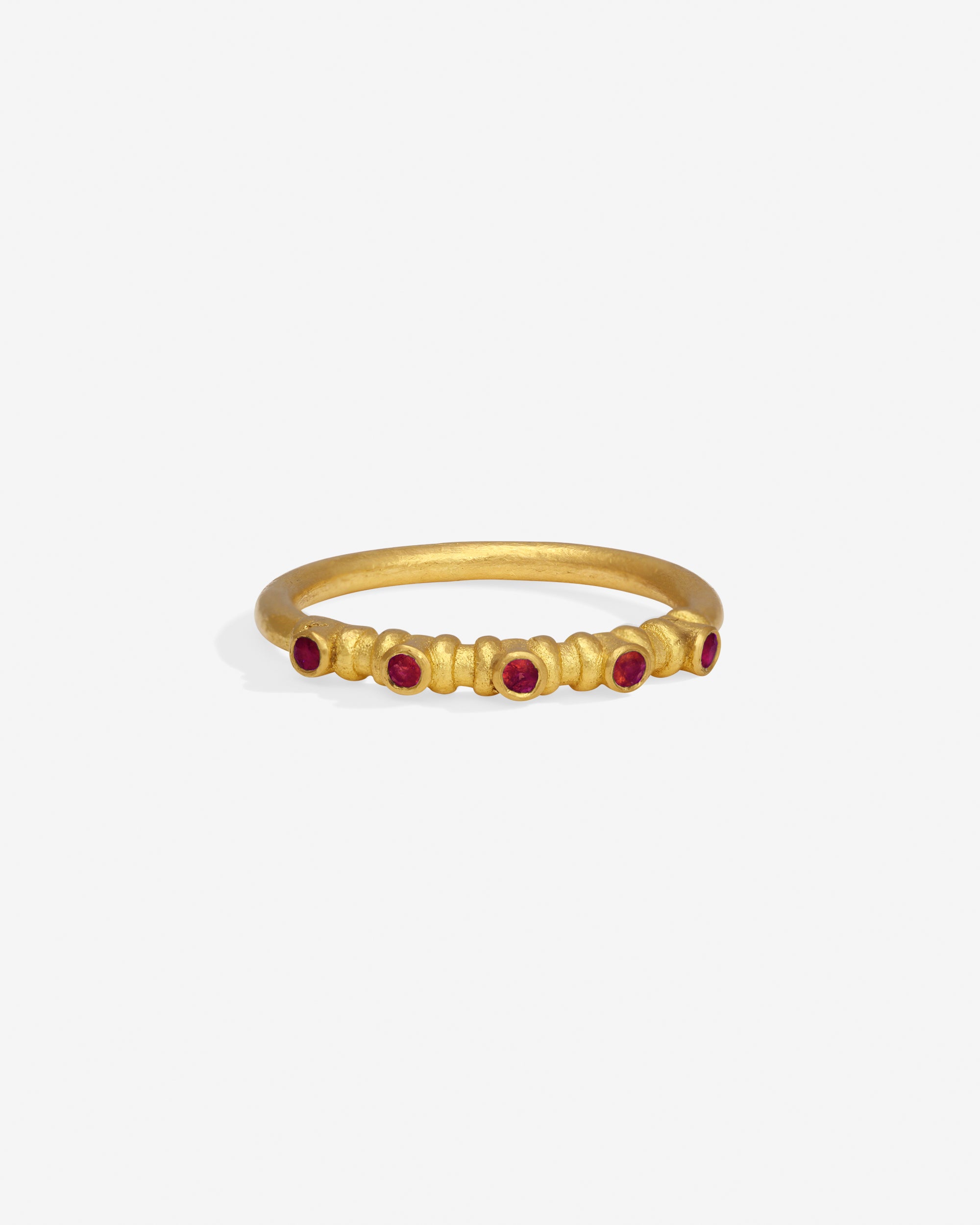 Bella Half Eternity Ring Ruby Solid Gold