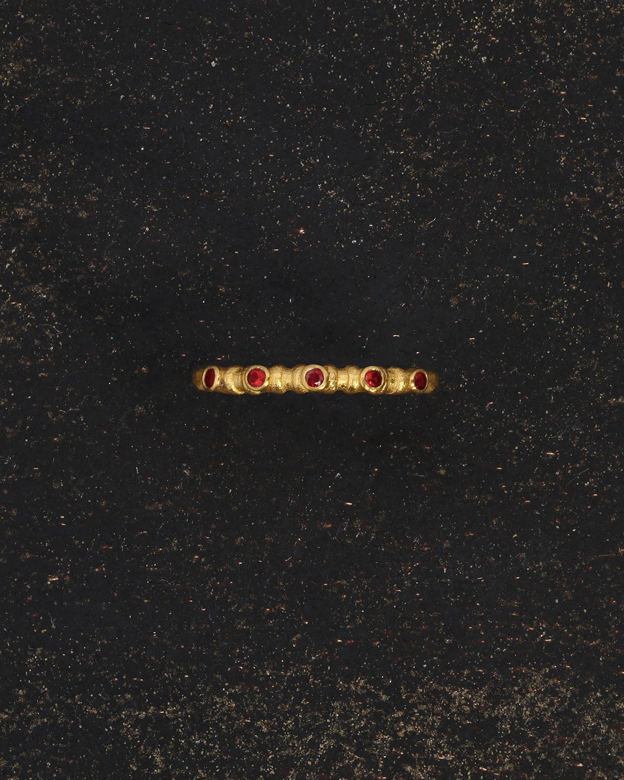 Bella Half Eternity Ring Ruby Solid Gold