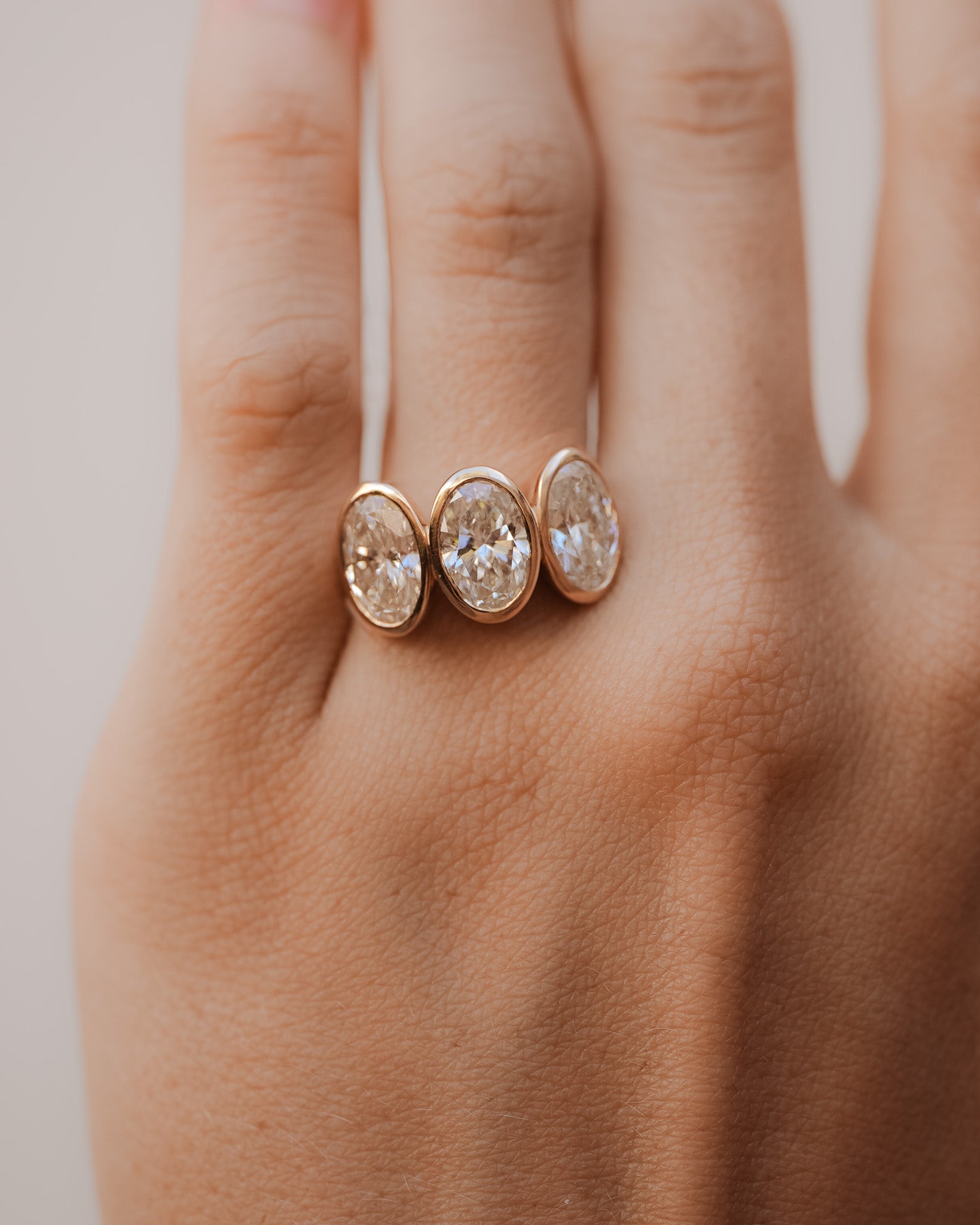 Beloved Trilogy Ring Diamond Solid Gold