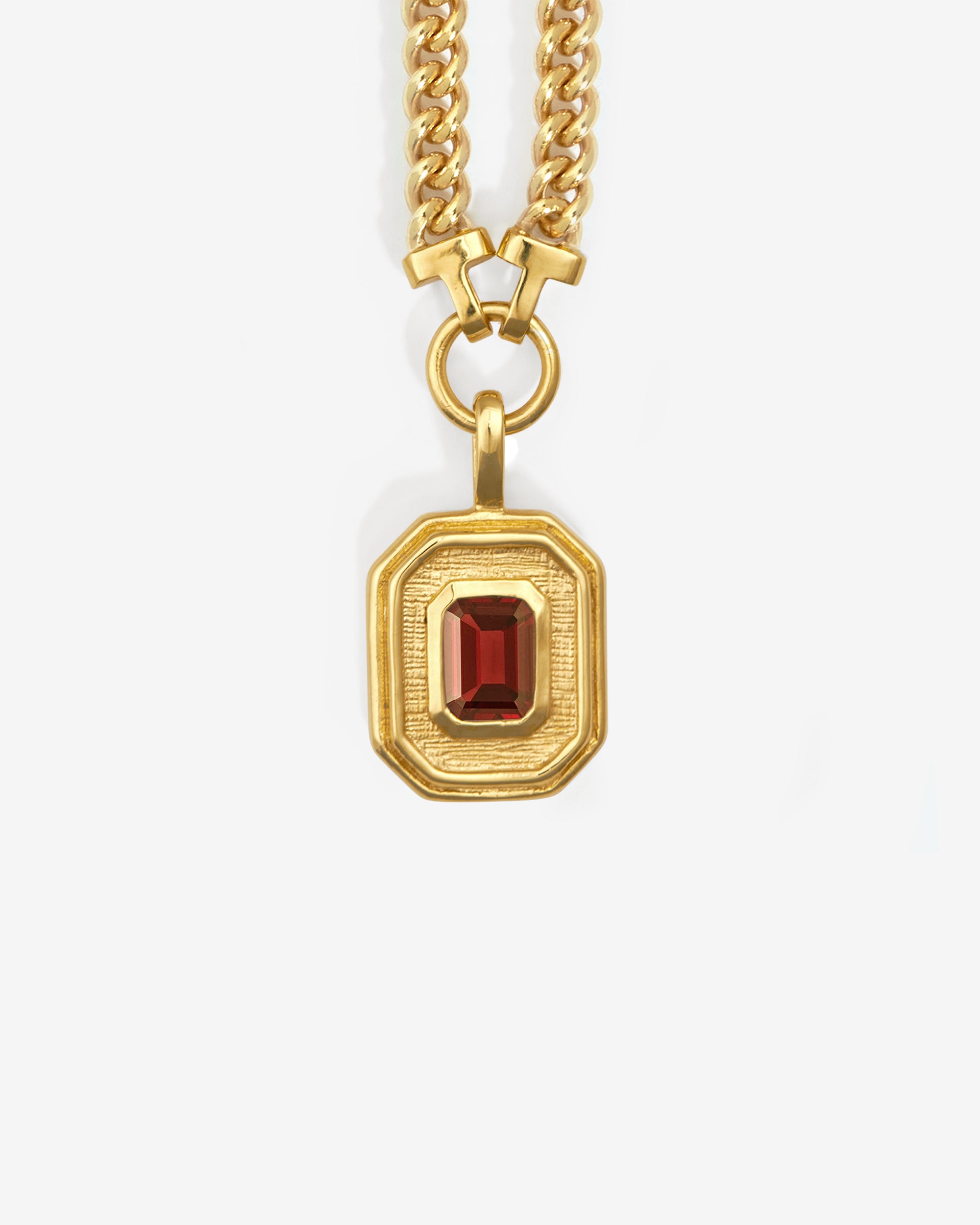 Byzantine Necklace Garnet Gold Vermeil