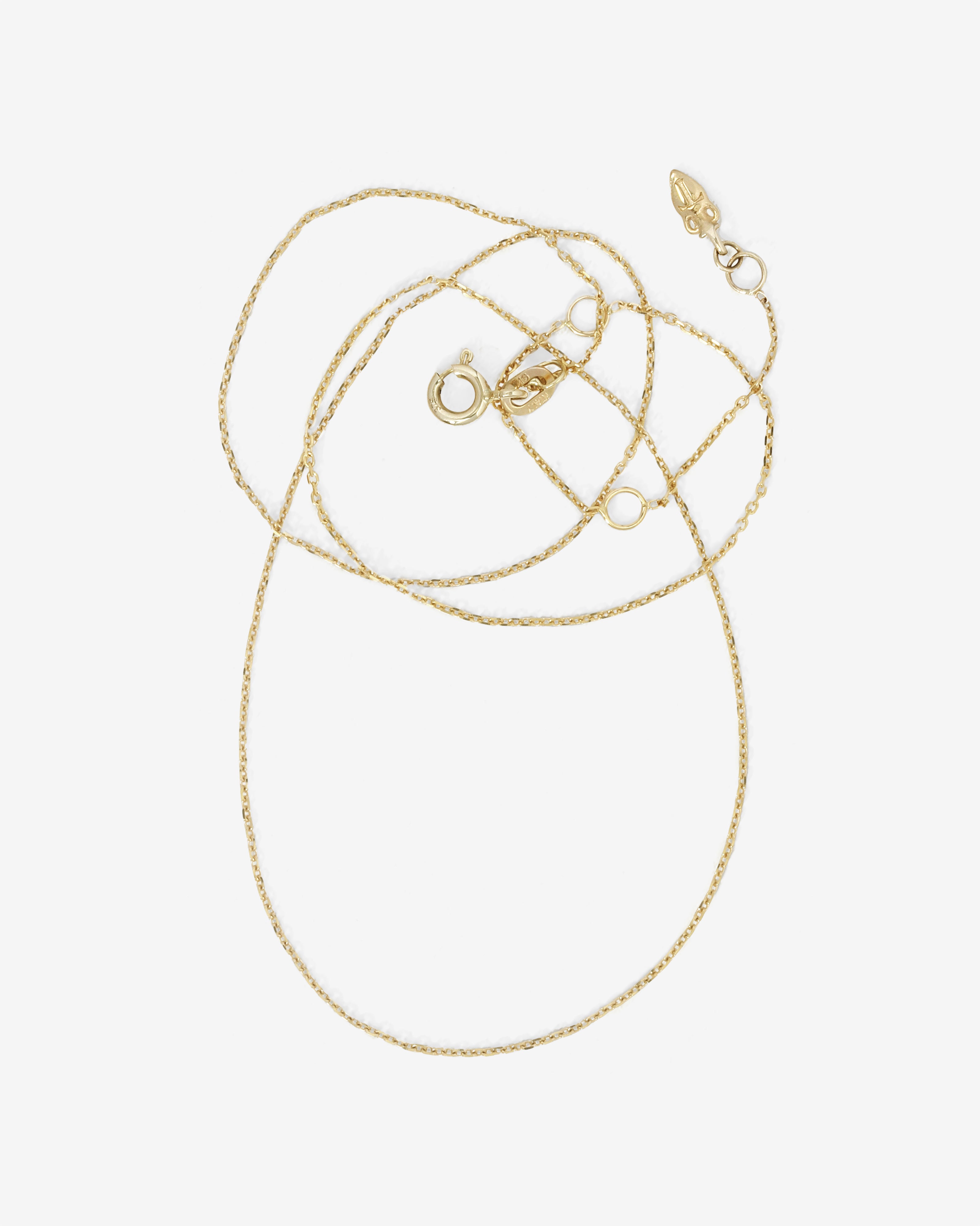 Cable Chain 0.9mm Solid Gold