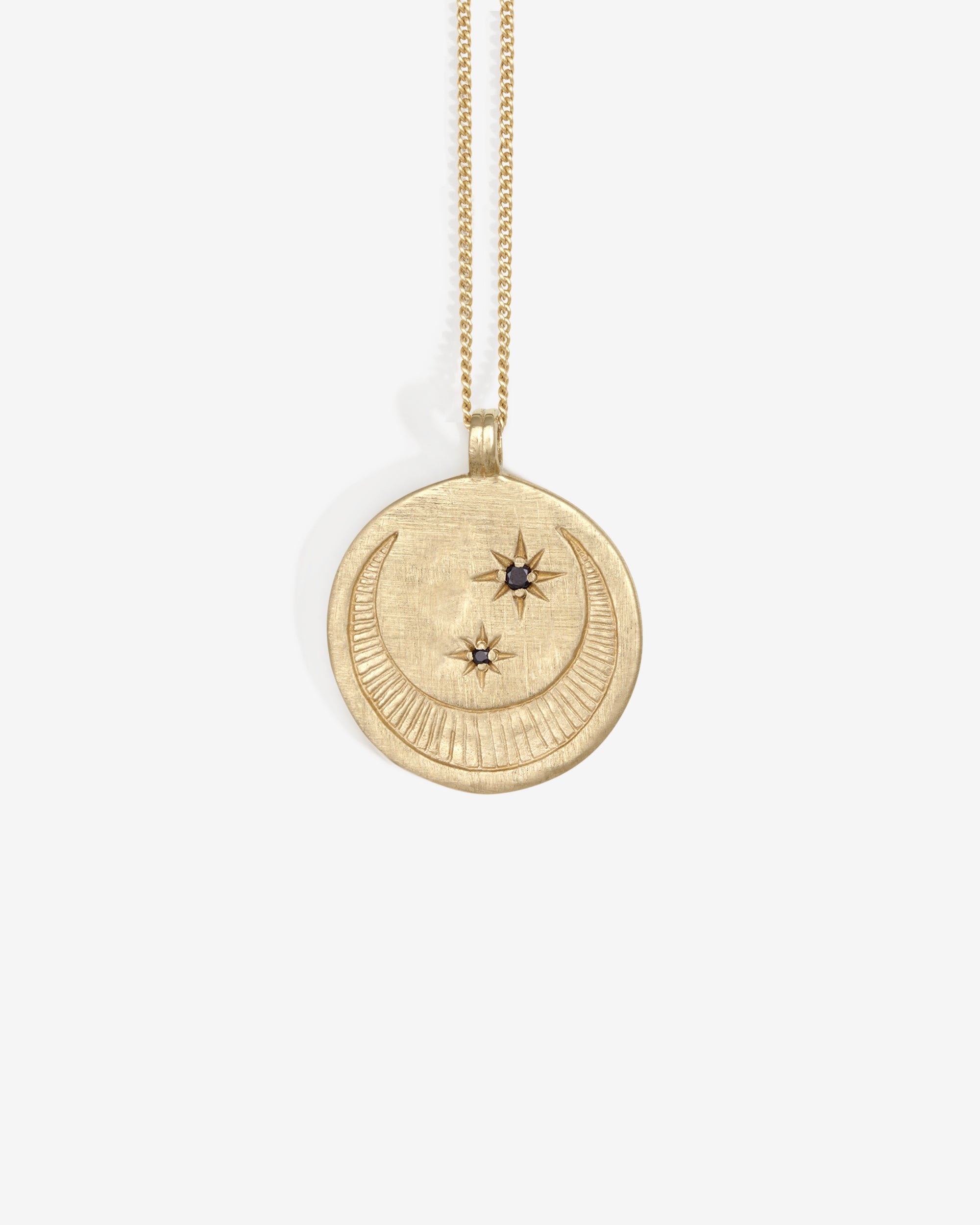 Celeste Necklace Black Diamond Solid Gold