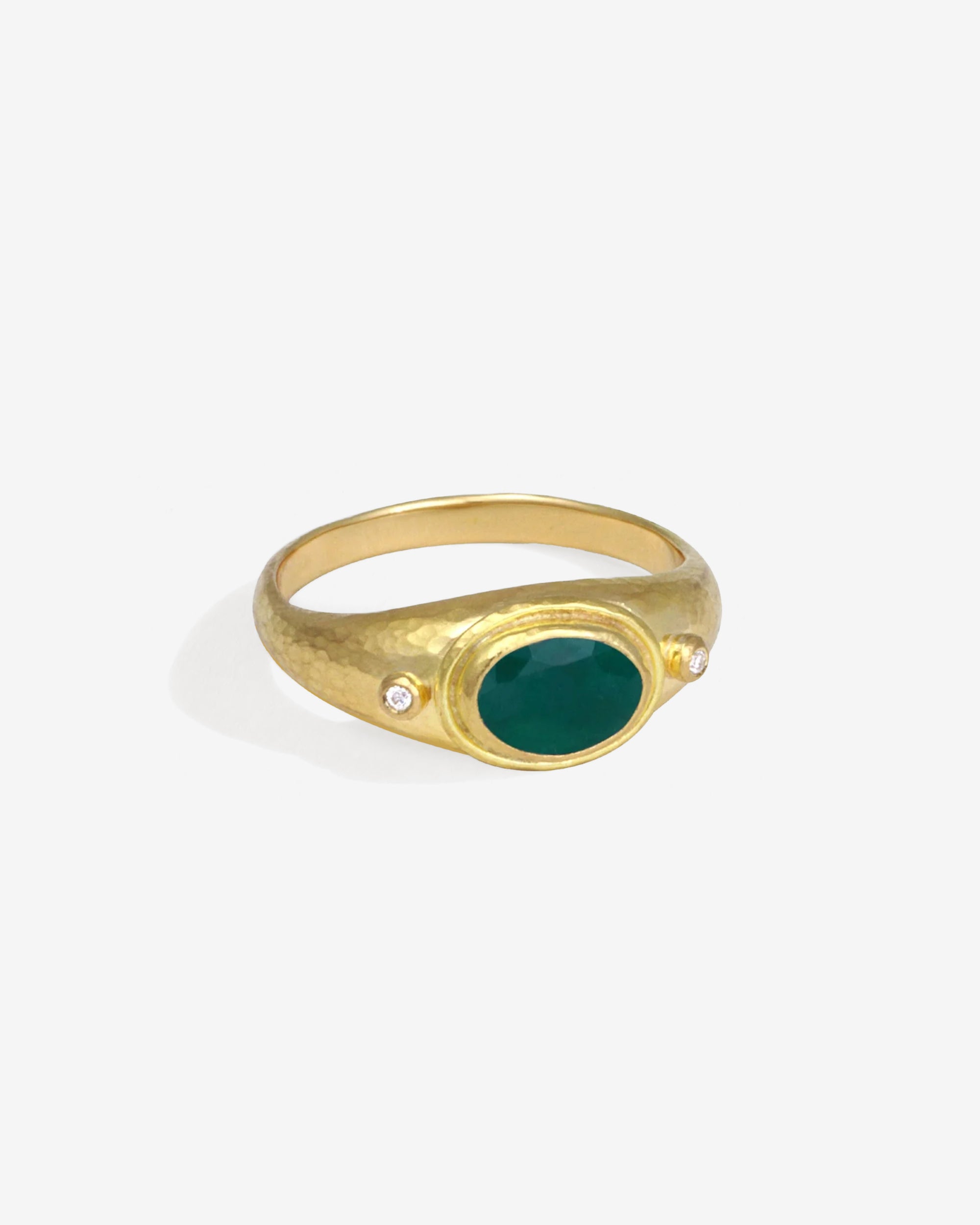 Ceren Ring Emerald Solid Gold