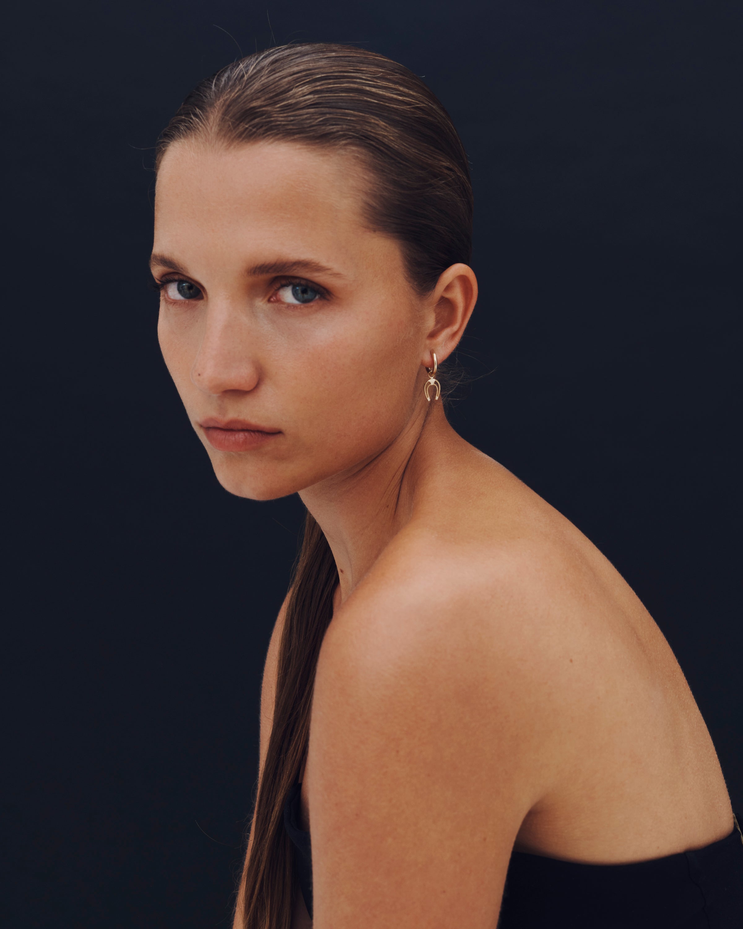 Woman with a plain background