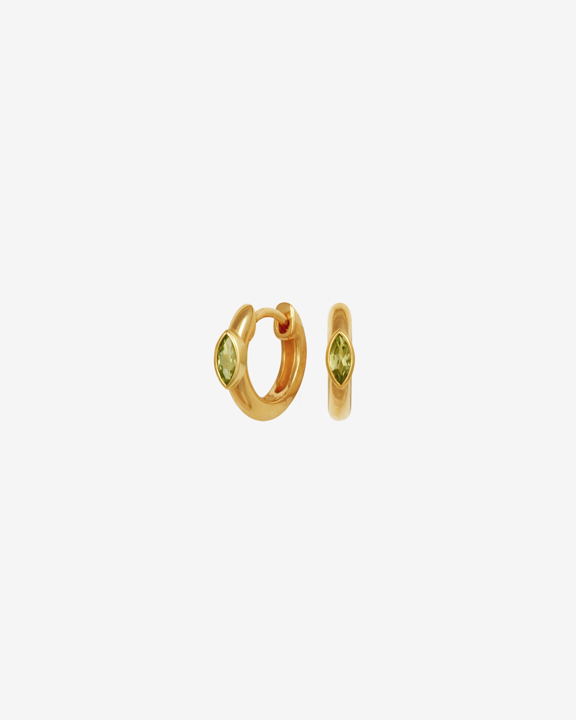 Chrysalis Earrings Peridot Gold Vermeil