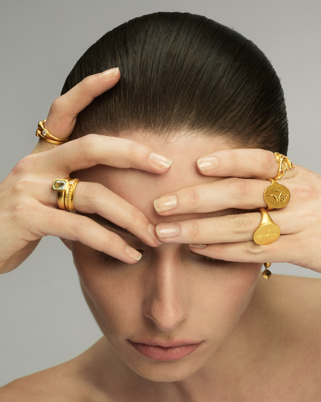Coral Ring Diamond Solid Gold