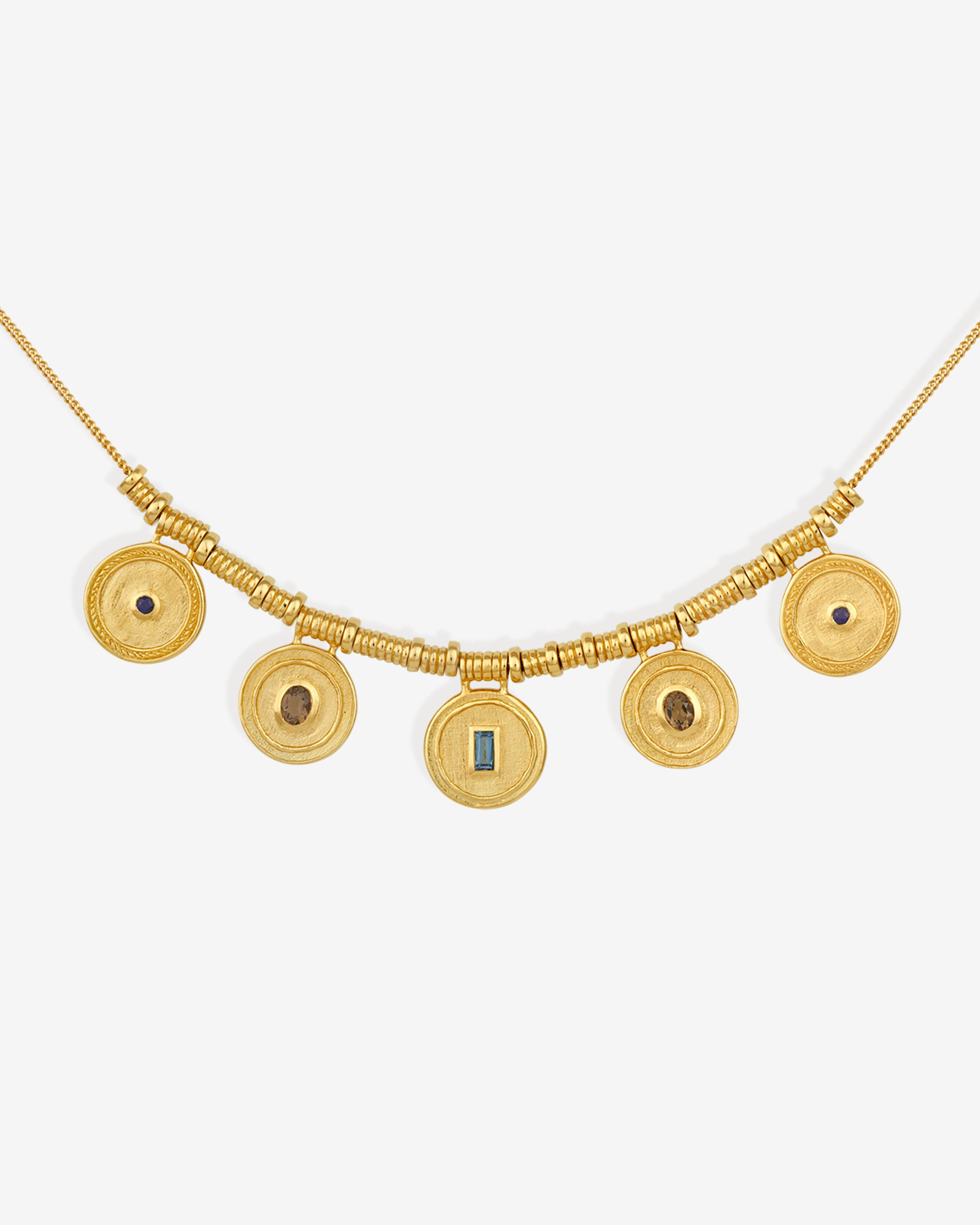 Denarii Statement Necklace Gold Vermeil