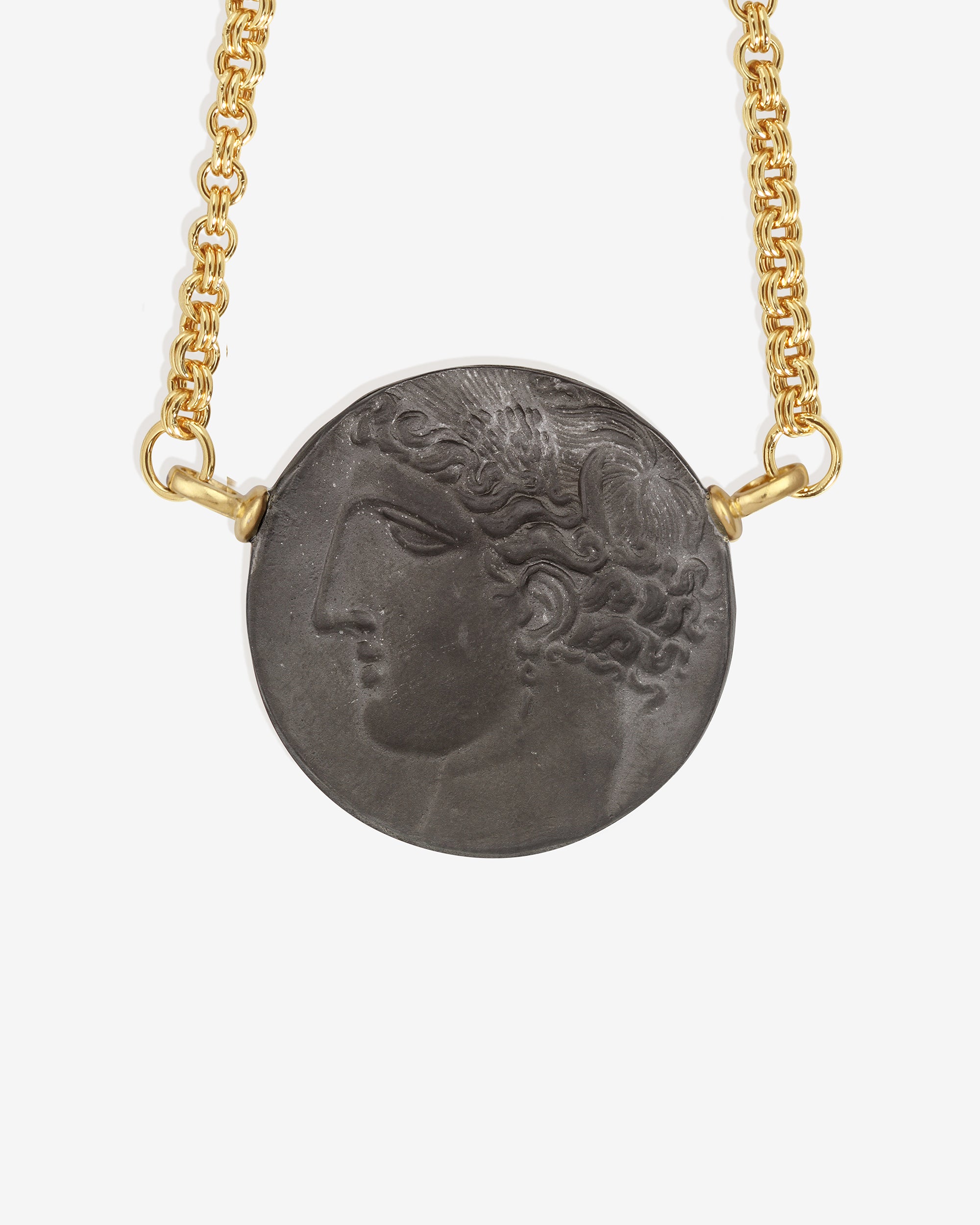 Elissar Coin Necklace Gold Vermeil