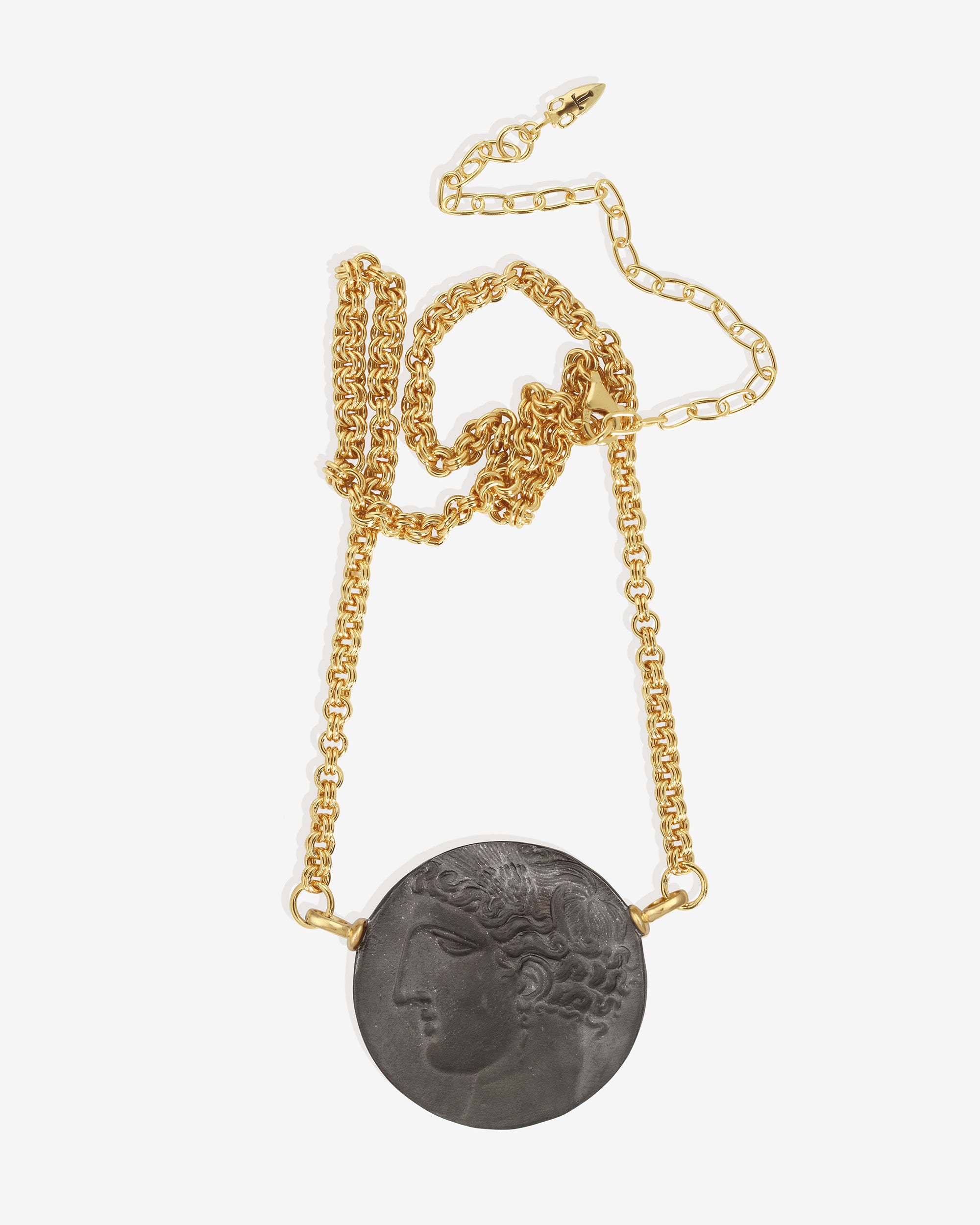 Elissar Coin Necklace Gold Vermeil