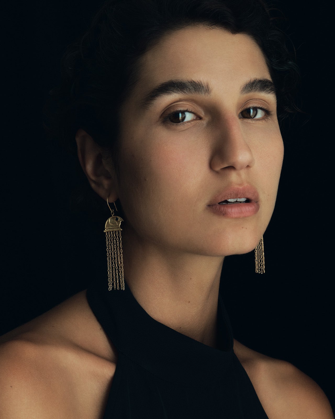 Falcon Earrings Gold Vermeil