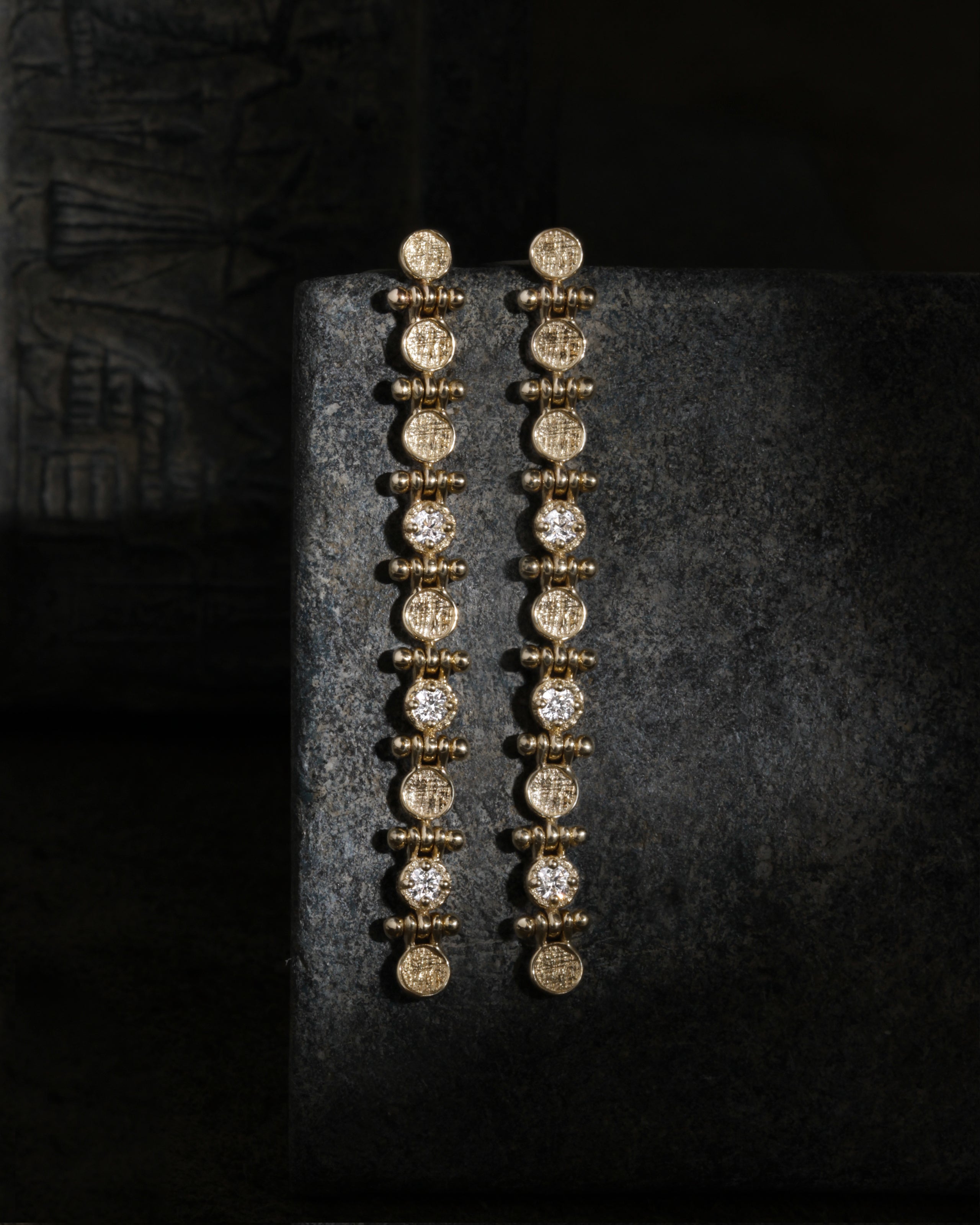 Asteria Earrings Diamond Solid Gold