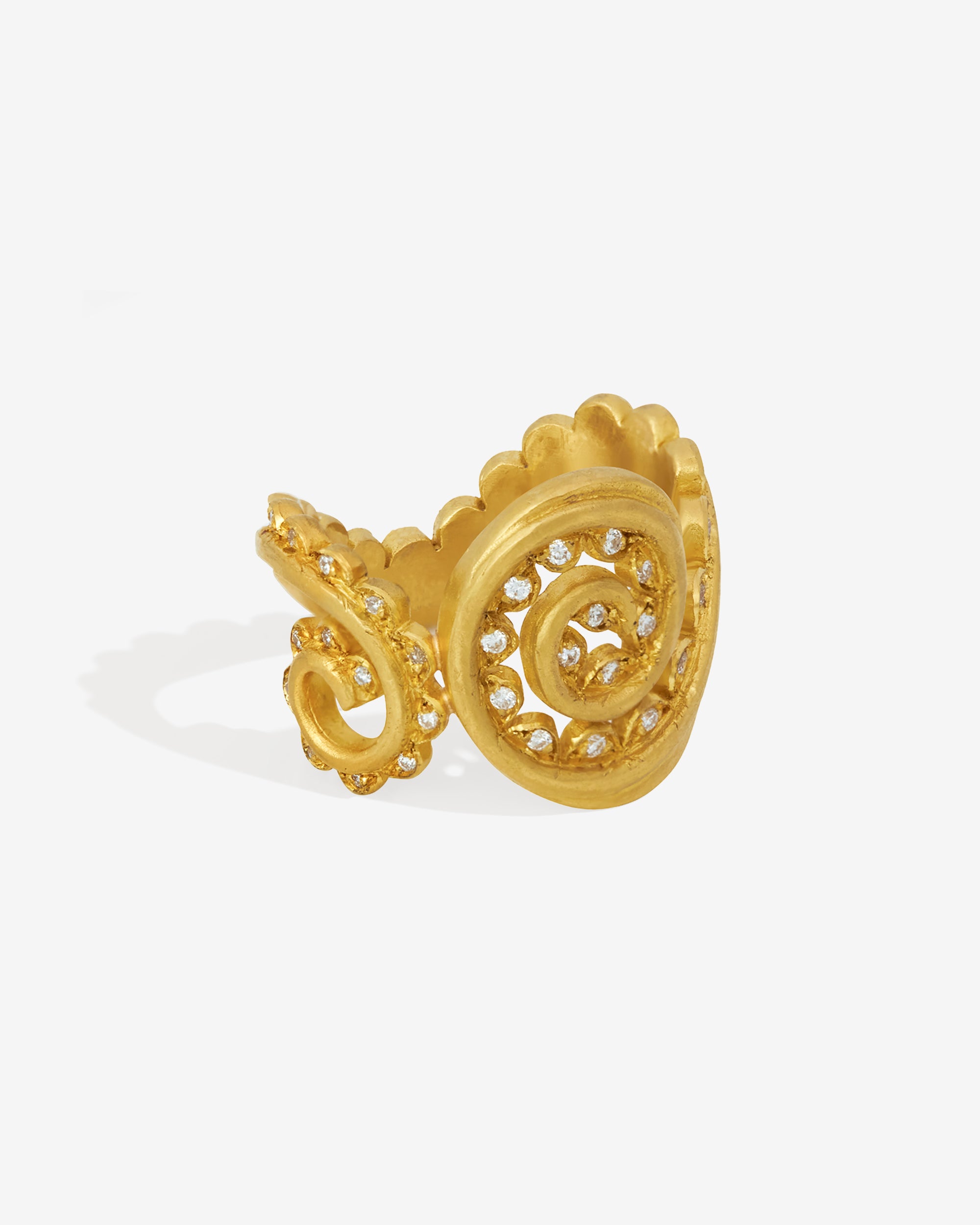Fern Ring Diamond Solid Gold