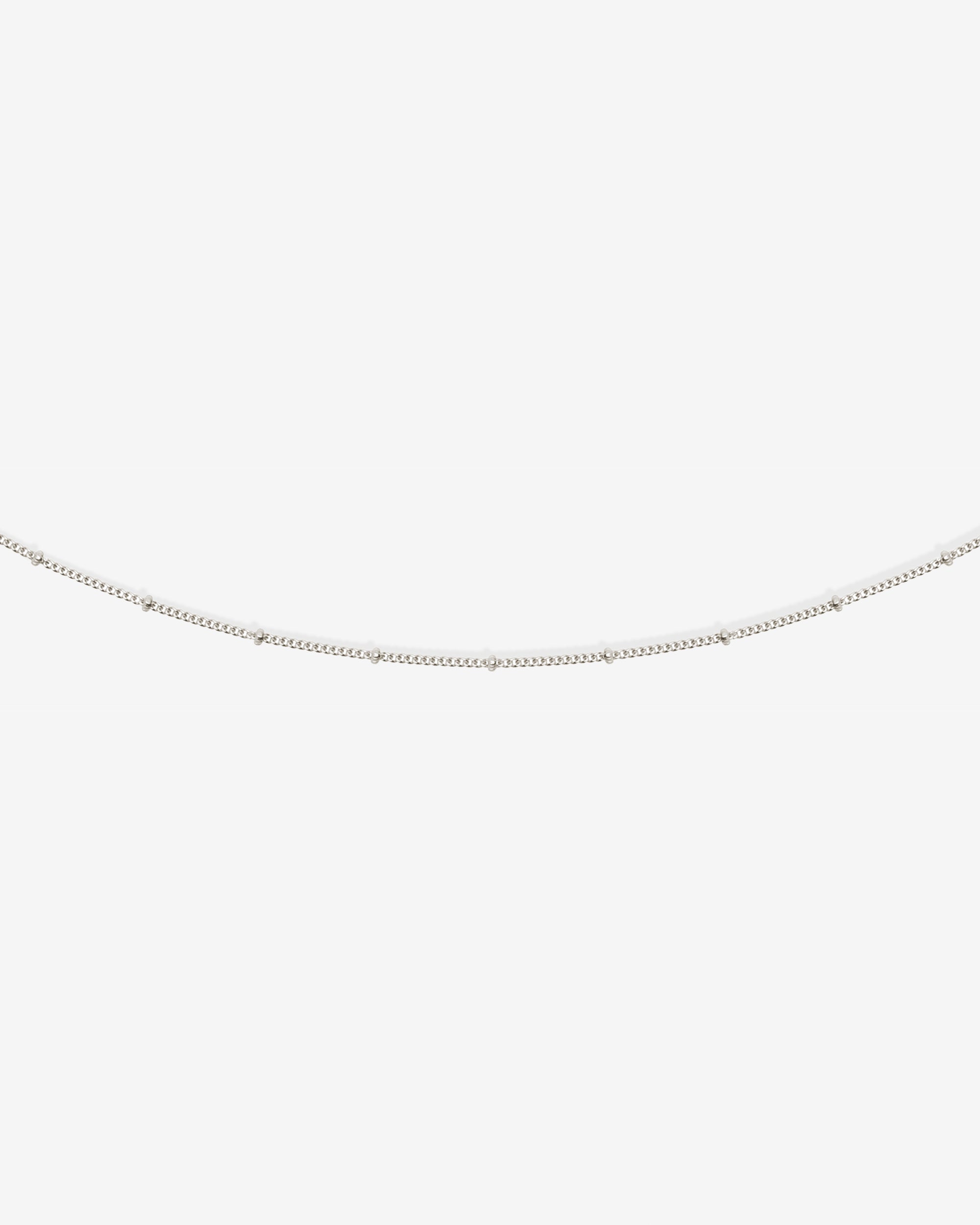 Fine Choker Chain Necklace Silver