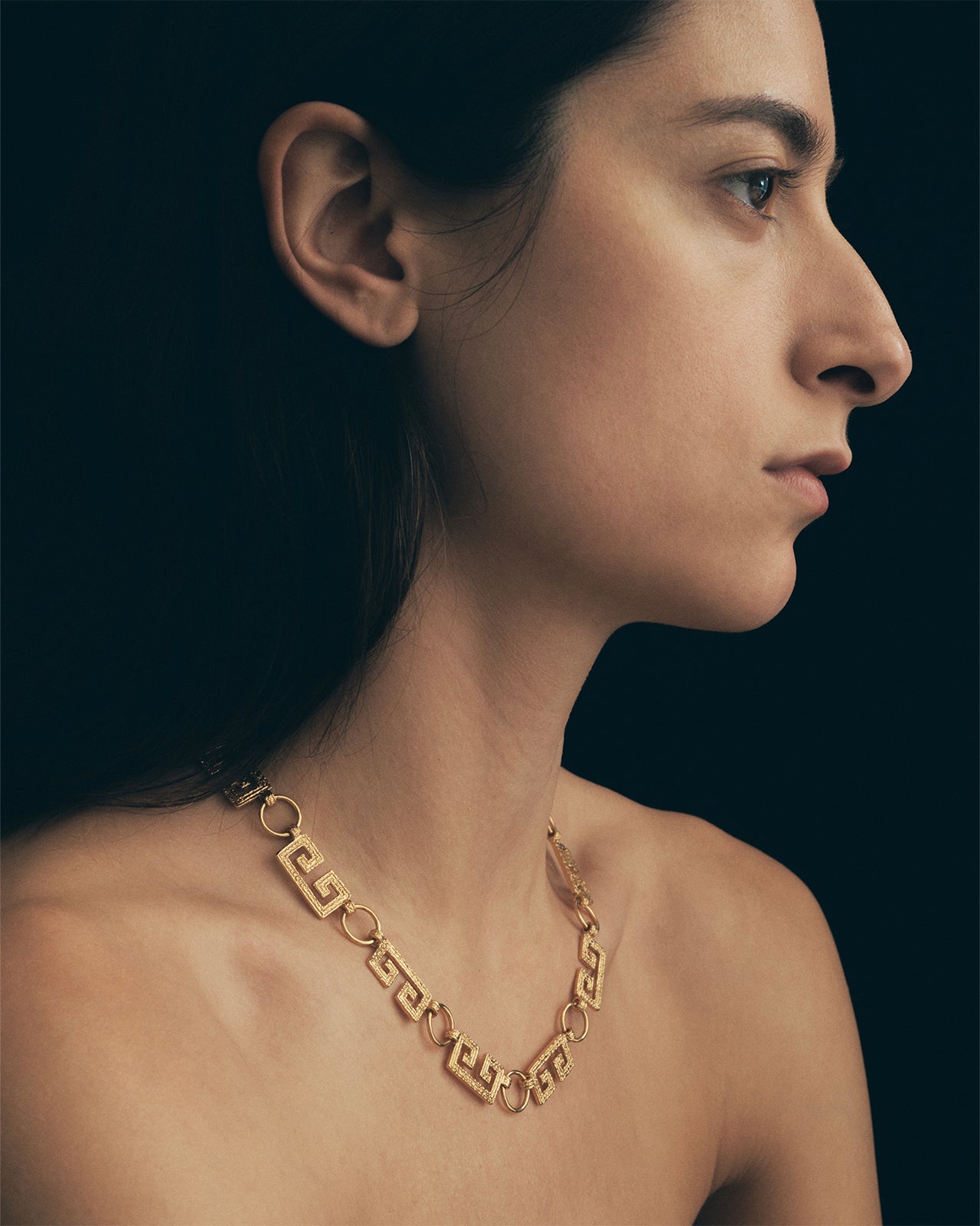 Greca Chain Necklace Gold Vermeil